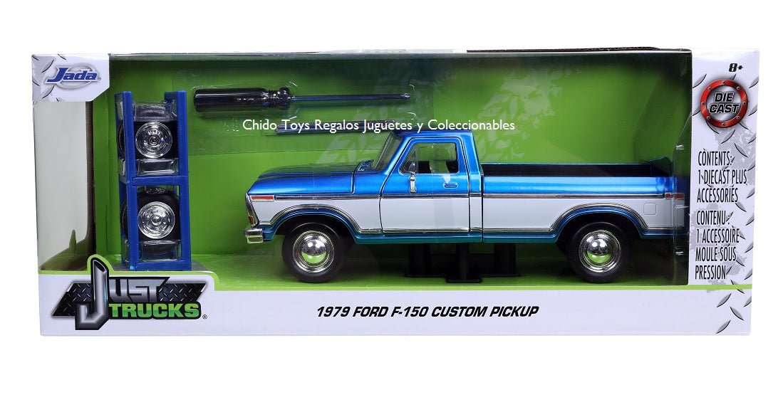 Ford F - 150 1979 escala 1:24 de Jada - Clásico Personalizable para Regalo o Colección - Chido Toys