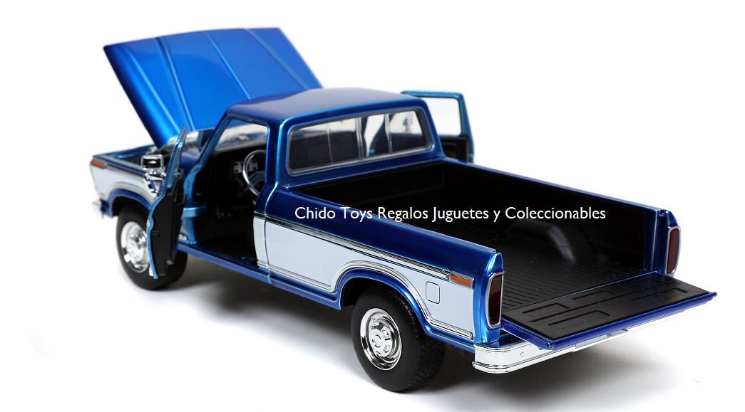 Ford F - 150 1979 escala 1:24 de Jada - Clásico Personalizable para Regalo o Colección - Chido Toys