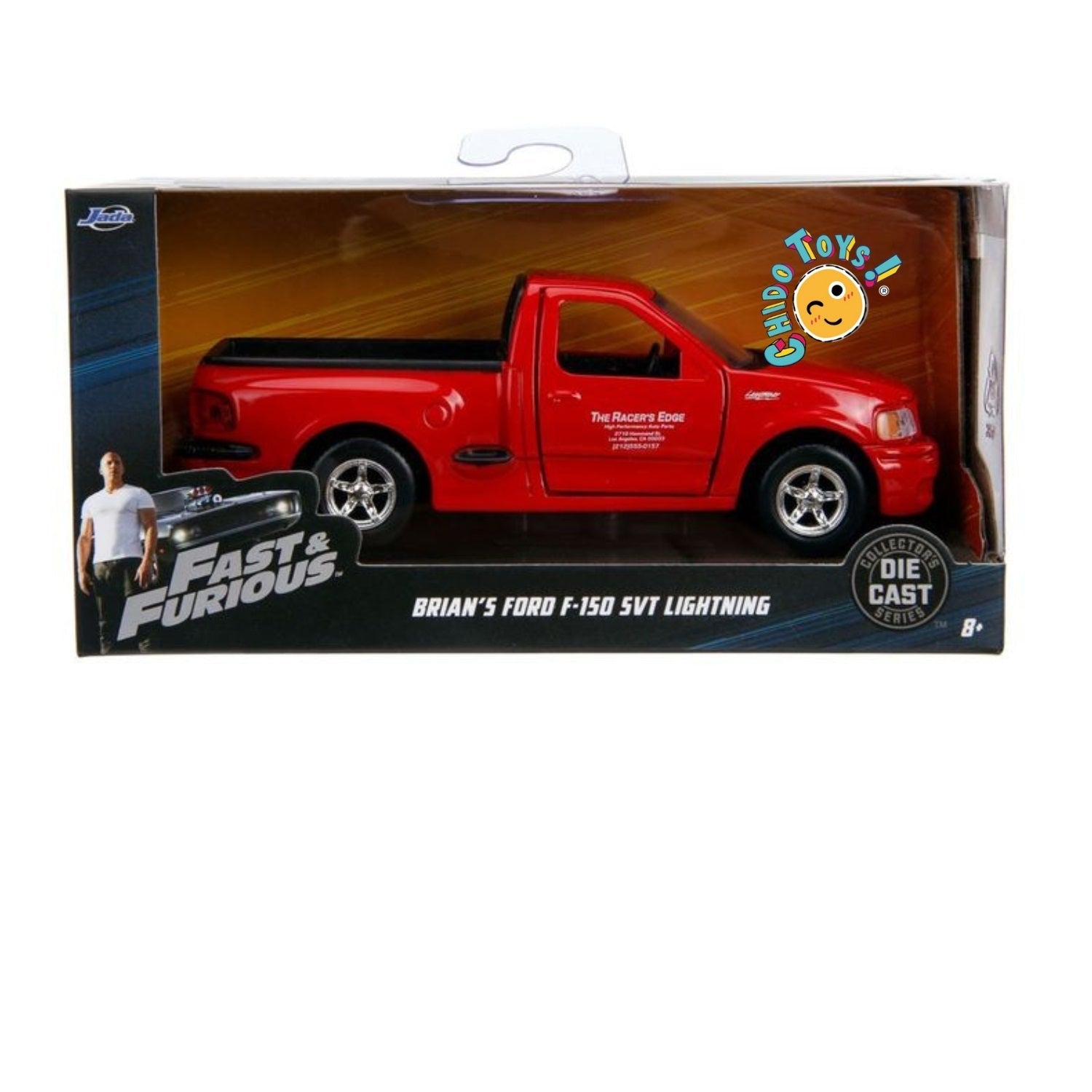 Ford F - 150 SVT Lightning de Brian – Rápidos y Furiosos, Escala 1:32 Jada Toys - Chido Toys