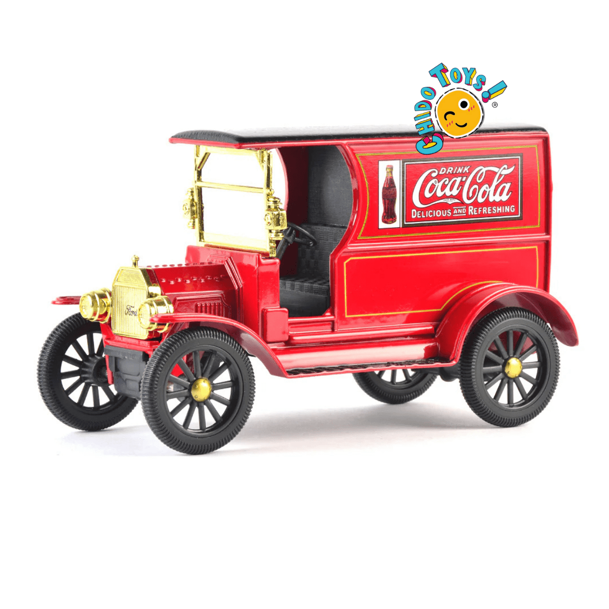 Ford Modelo T Panel Van Coca - Cola 1913 – Escala 1:24 Diecast Producto Oficial - Chido Toys