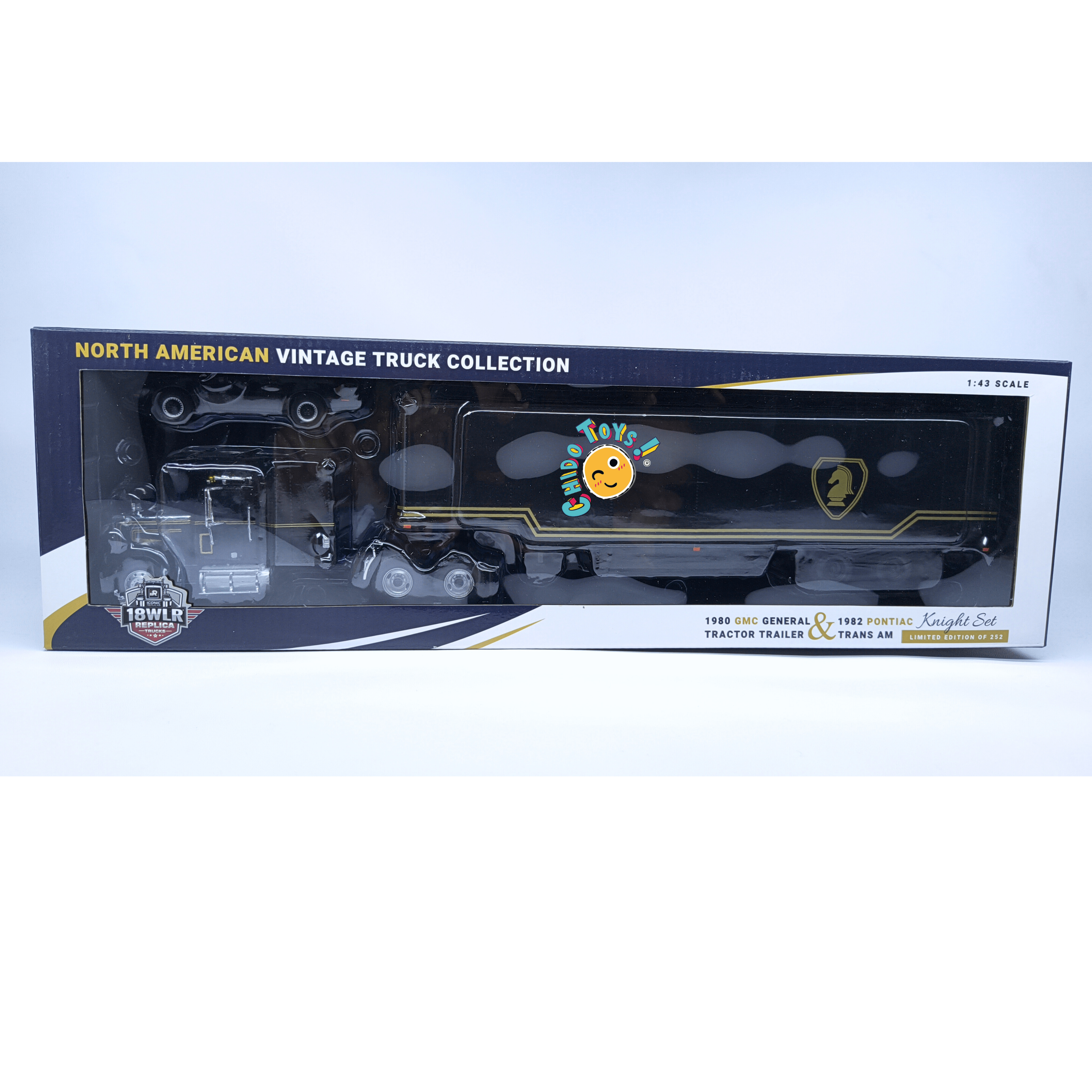 GreenLight GMC General Tractor 1:43 Knight Set con tráiler - Chido Toys