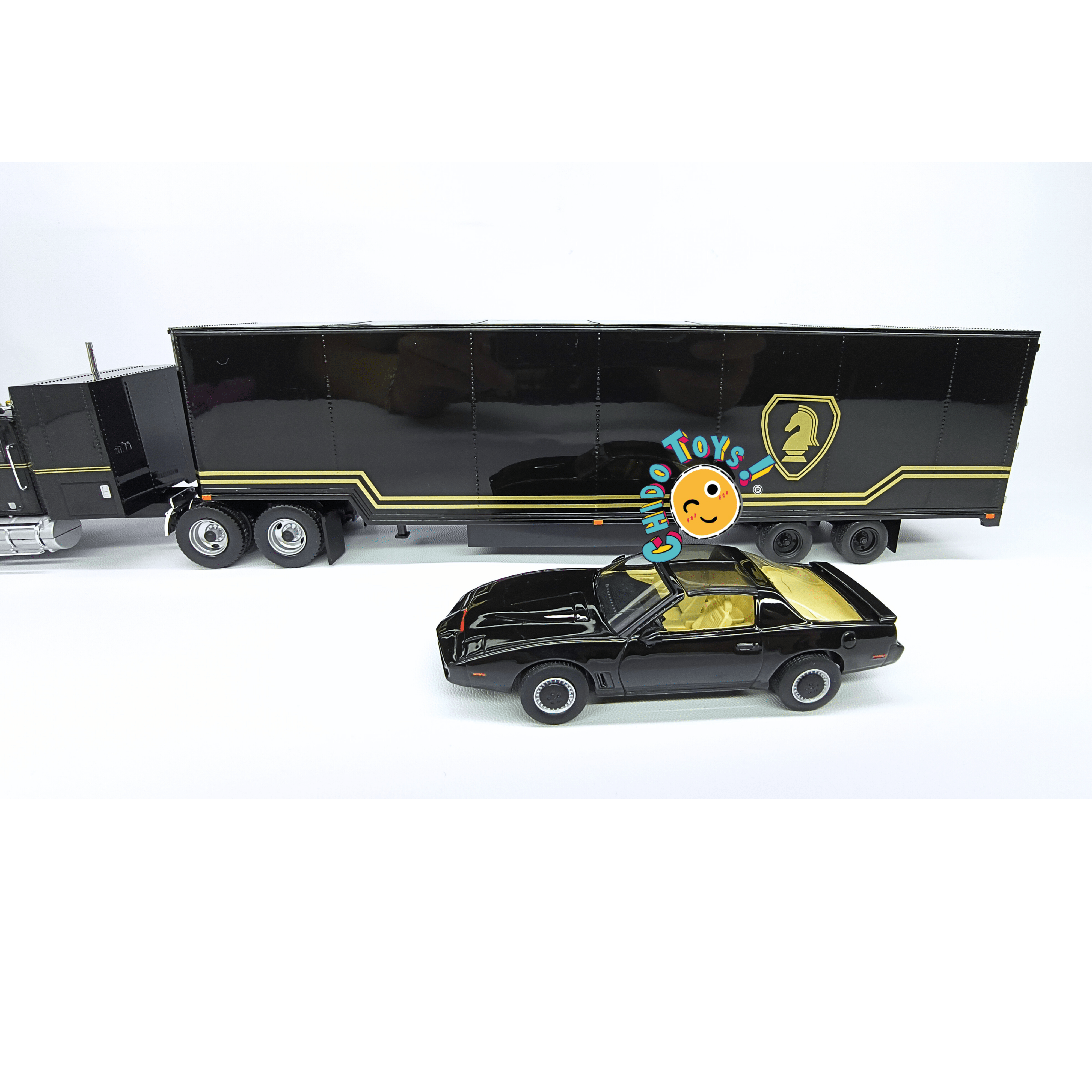 GreenLight GMC General Tractor 1:43 Knight Set con tráiler - Chido Toys