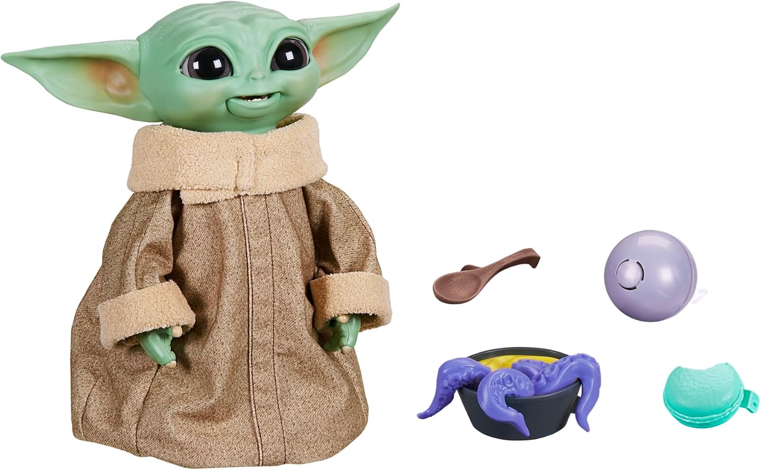 Hasbro Grogu Galactic Snackin’ 23 cm interactivo con accesorios - Chido Toys
