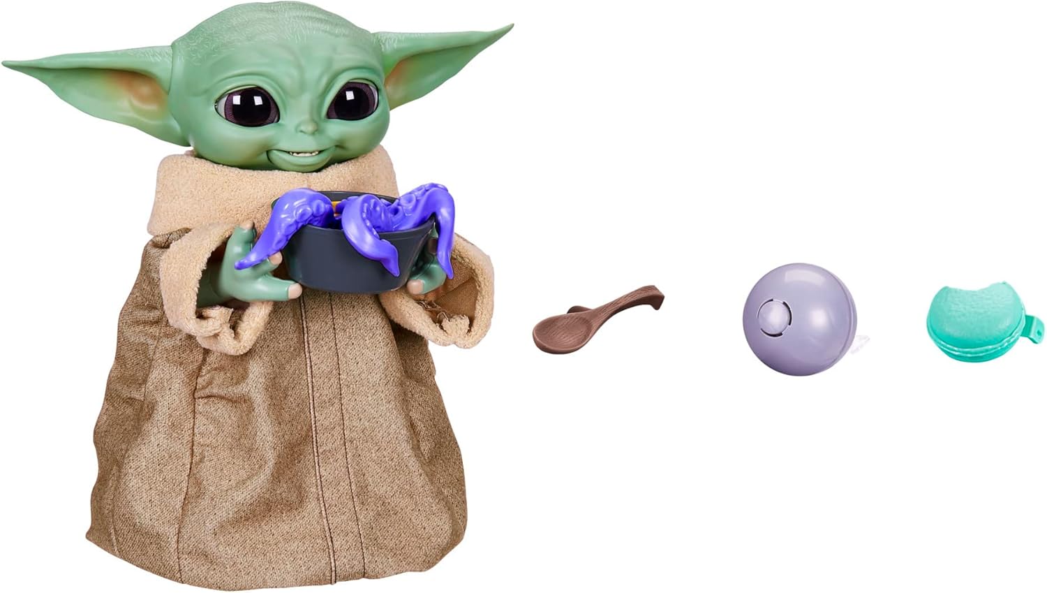 Hasbro Grogu Galactic Snackin’ 23 cm interactivo con accesorios - Chido Toys