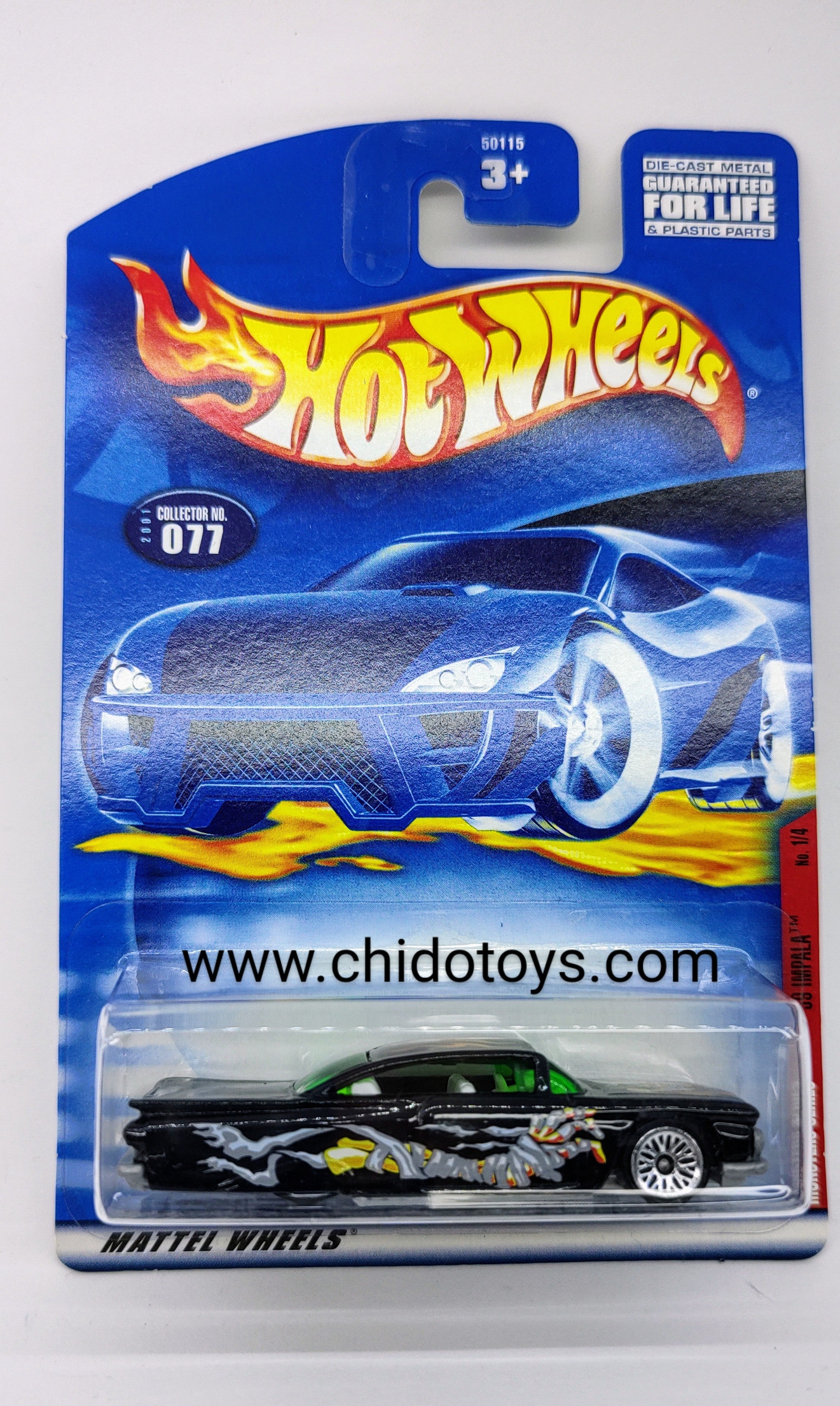 Hot Wheels Básico del año 2000 #077, '58 Impala - Chido Toys