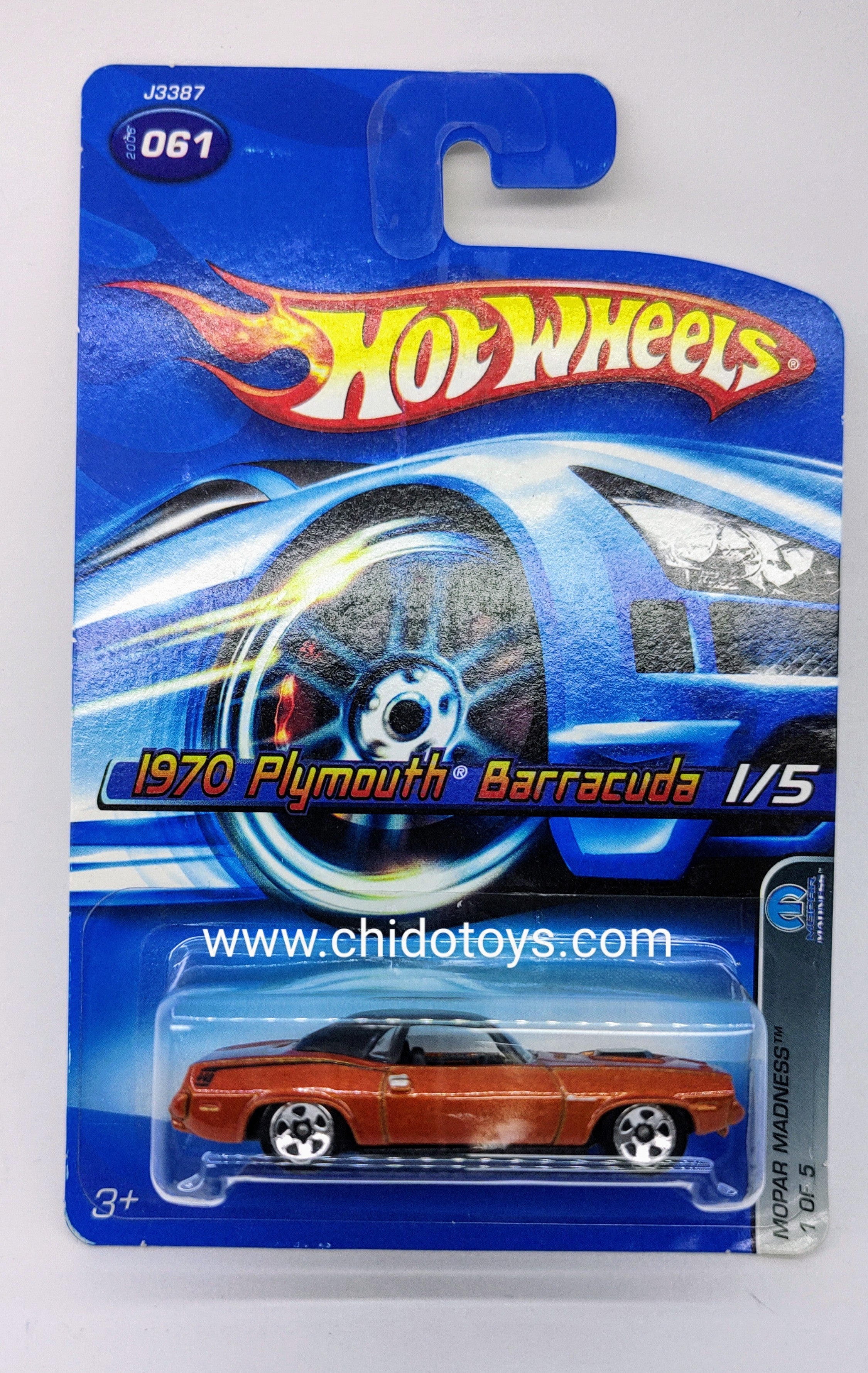 Hot Wheels Básico del año 2005, #061, 1970 Plymouth Barracuda - Chido Toys