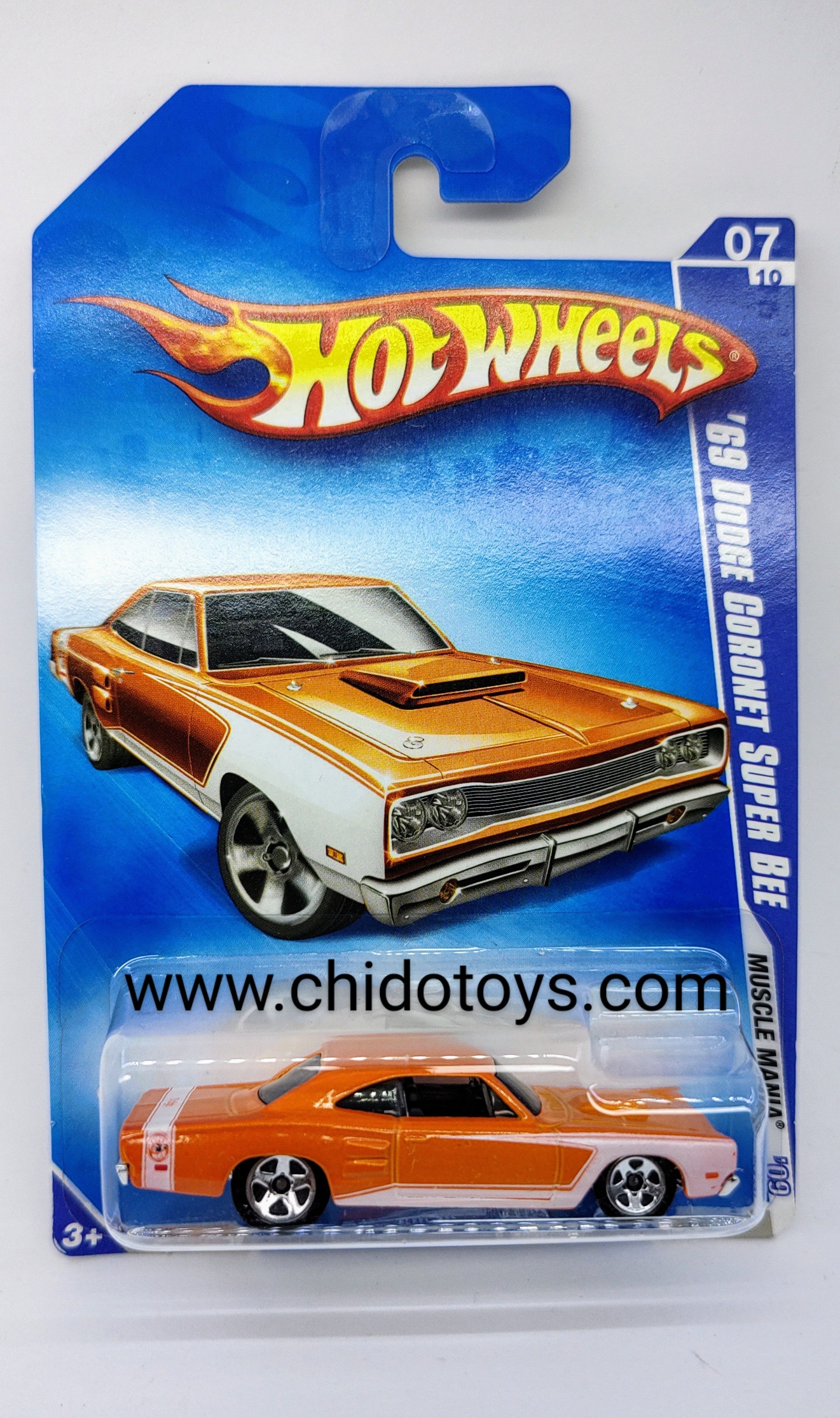 Hot Wheels Básico del año 2008, (07/10), 69' Dodge Coronet Super Be - Chido Toys