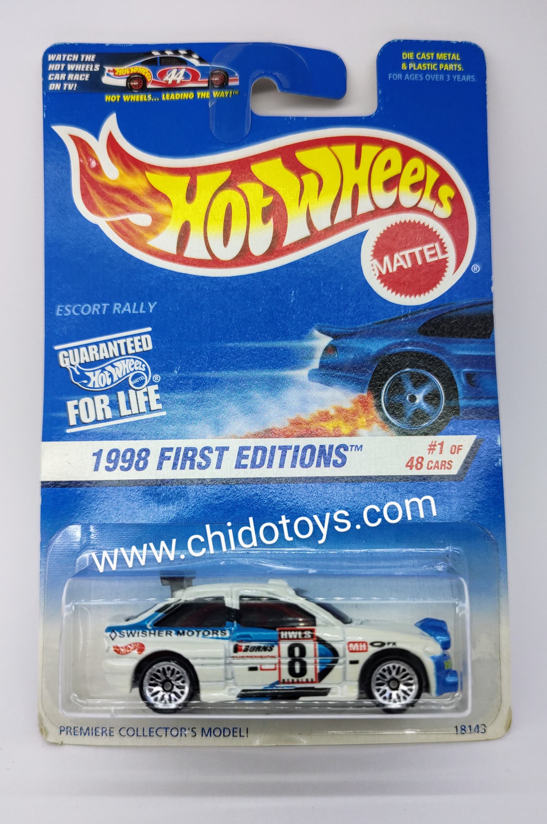 Hot Wheels Básico, Modelo Ford Escort Rally Primera Edición 1998 1/48 - Chido Toys