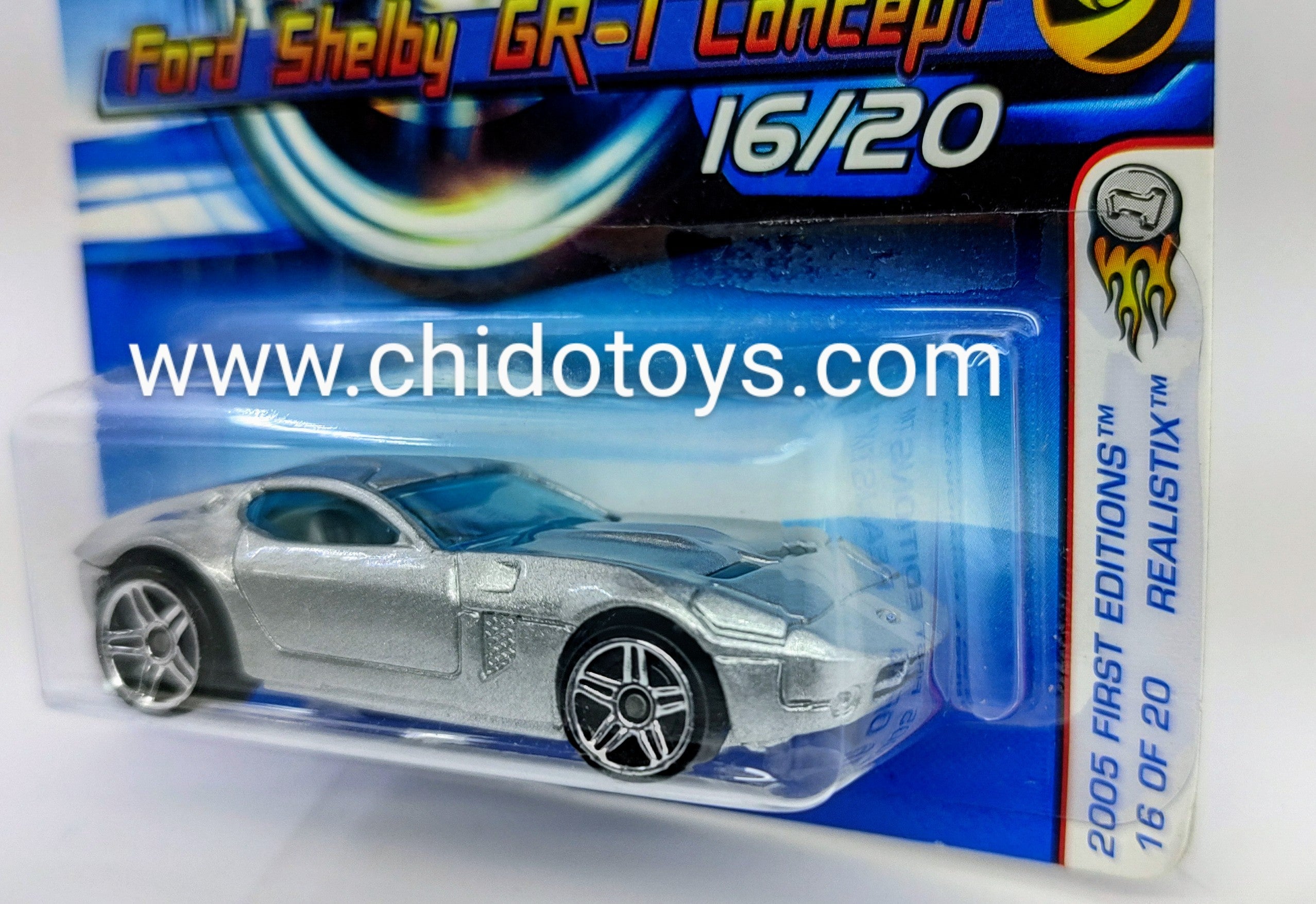 Hot Wheels Básico, Primera Edición del año 2005 (16/20) Ford Shelby GR - 1 Concept - Chido Toys