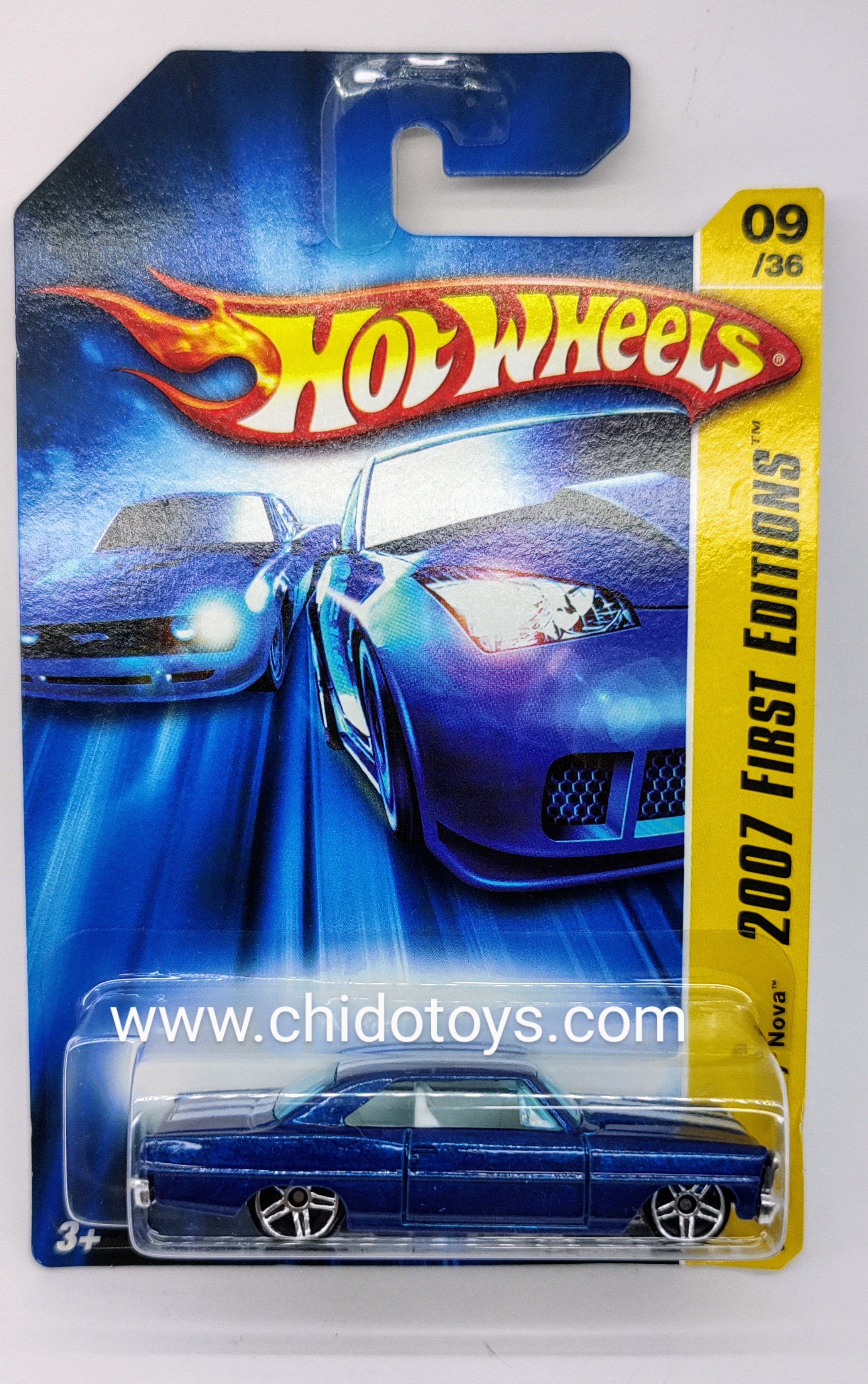 Hot Wheels Básico, Primera Edición del año 2007 (09/36), Chevy Nova 1966 - Chido Toys