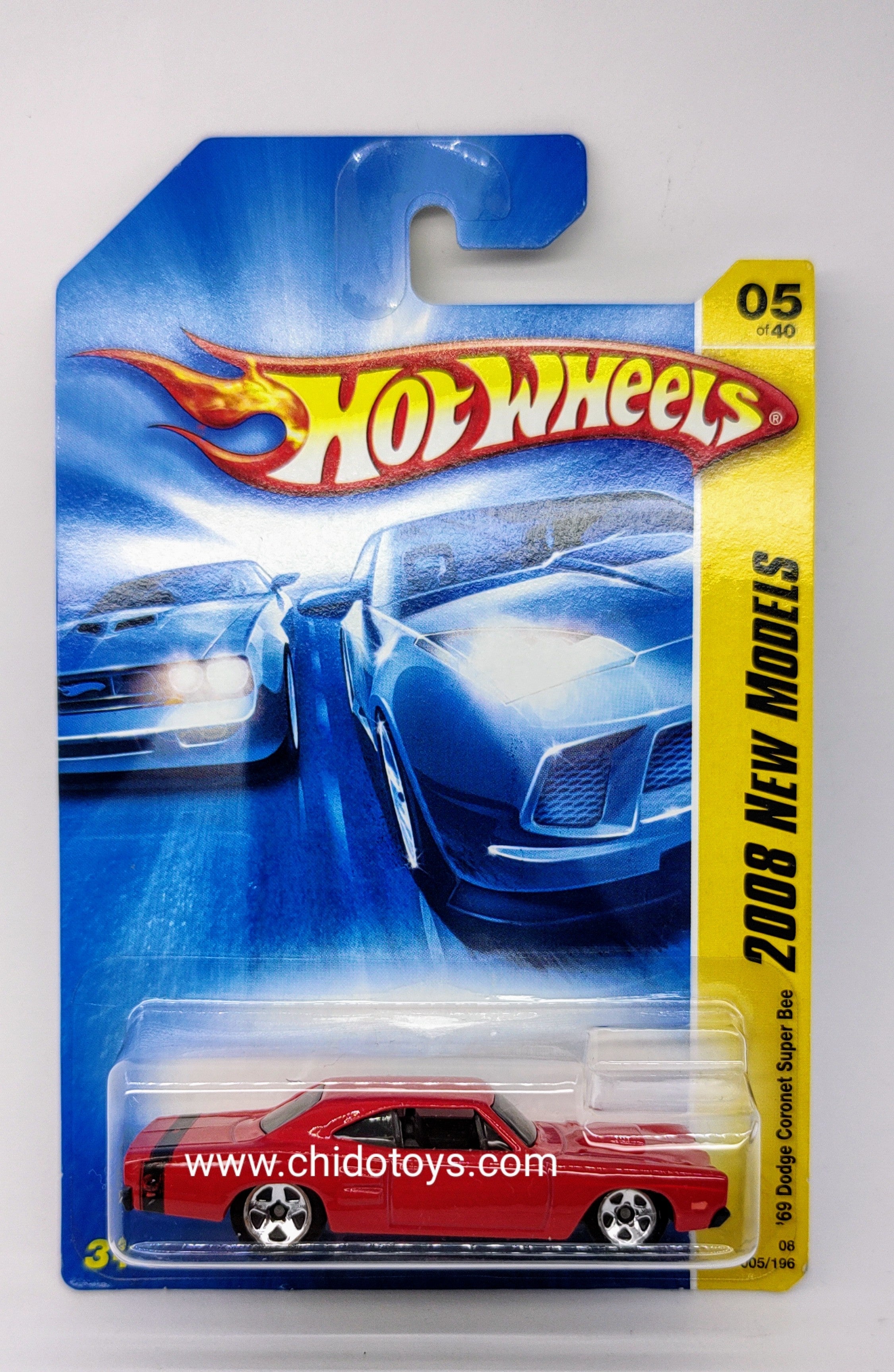 Hot Wheels Básico, Primera Edición del año 2008 (05/40) Dodge Coronet Súper Be - Chido Toys