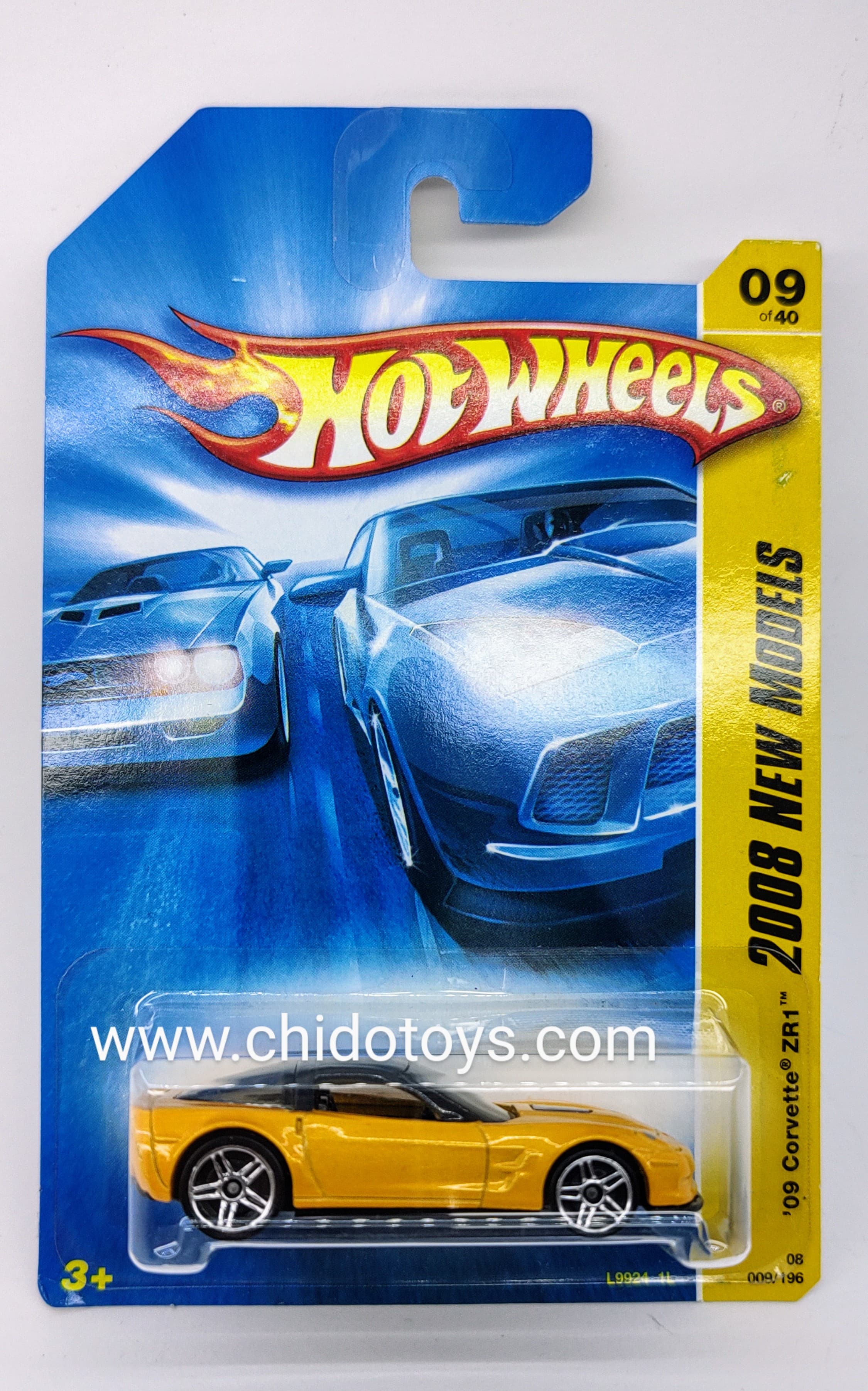 Hot Wheels Básico, Primera Edición del año 2008 (09/40) Corvette ZR1 2009 - Chido Toys