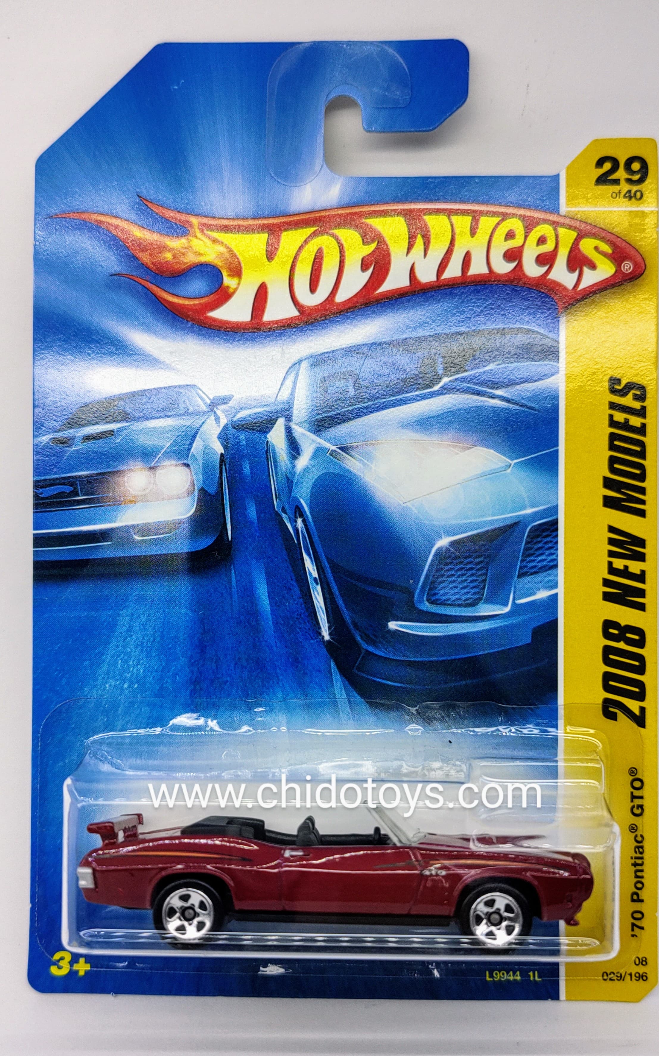 Hot Wheels Básico, Primera Edición del año 2008 (29/40) Pontiac GTO 1970 - Chido Toys