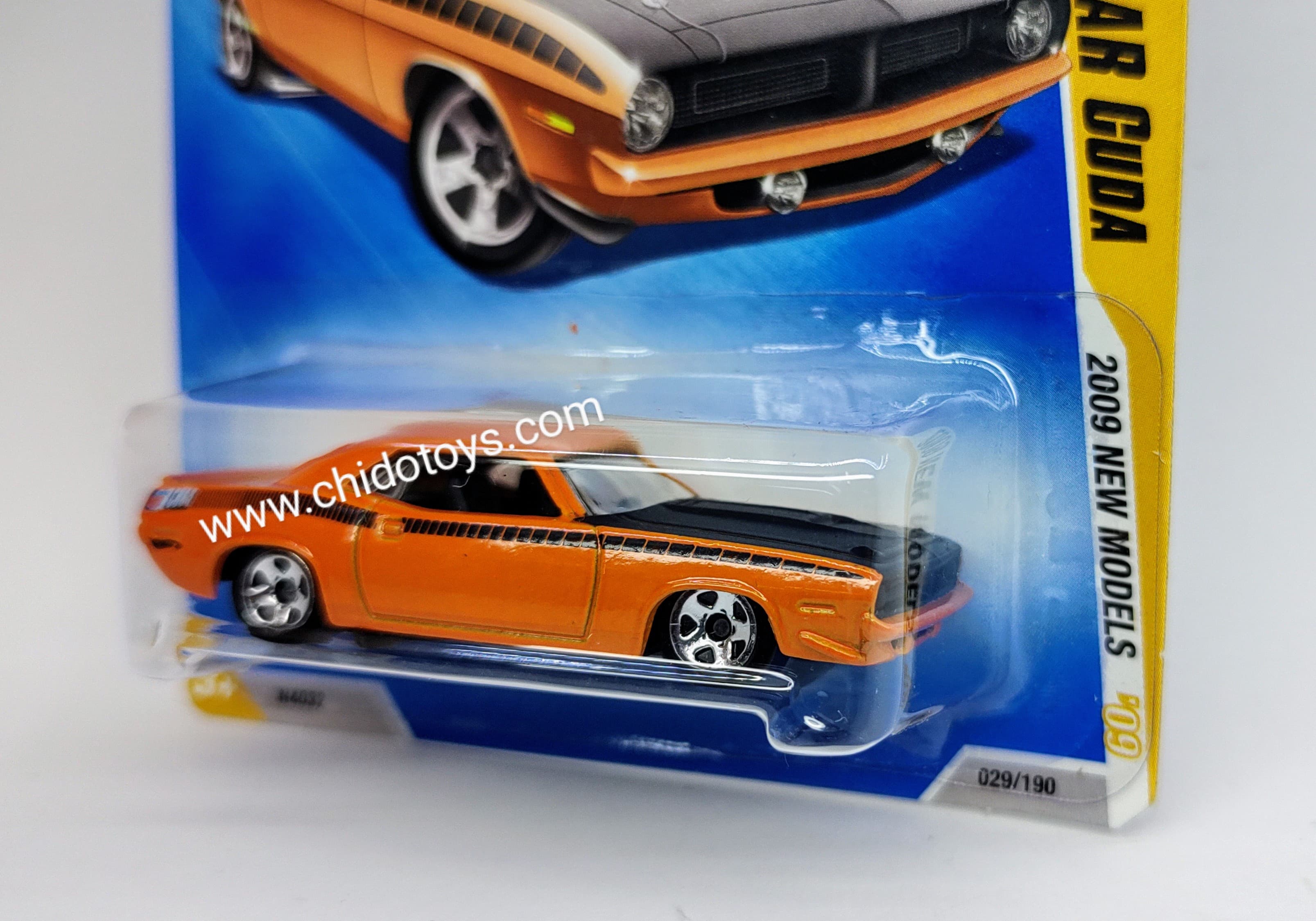 Hot Wheels Básico, Primera Edición del año 2009 /029/190) Plymounth AAR Cuda 1970 - Chido Toys