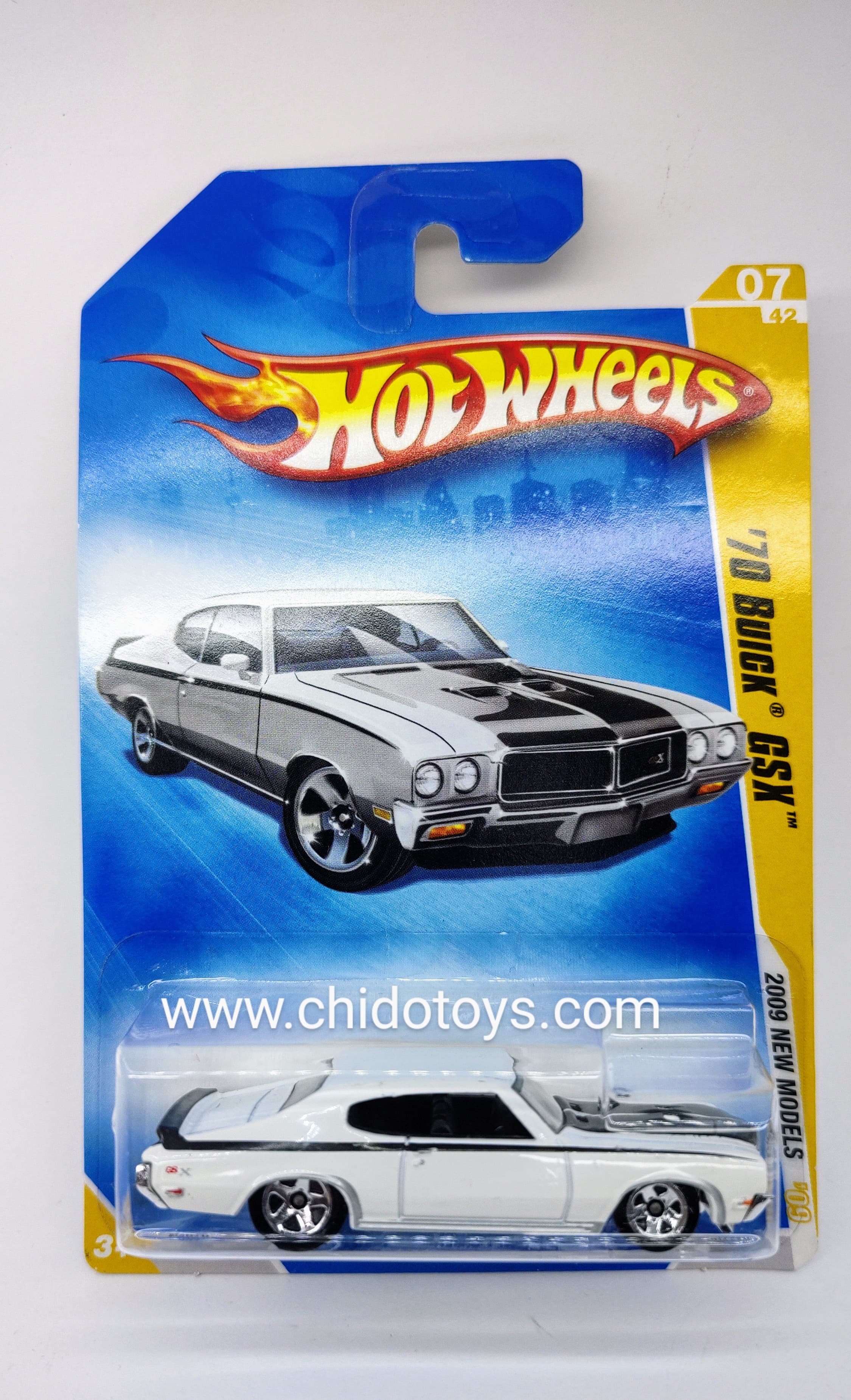 Hot Wheels Básico, Primera Edición del año 2009 (07/190) Buick GSX 1970 - Chido Toys