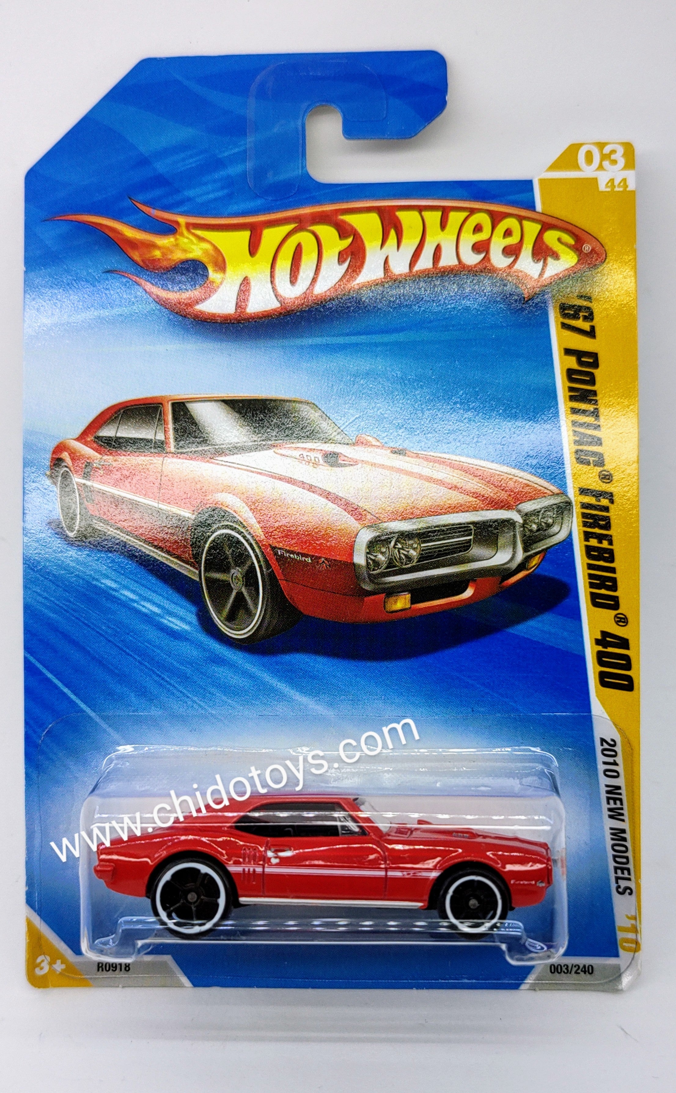 Hot Wheels Básico, Primera Edición del año 2010 (03/44) Pontiac Firebird 1967 - Chido Toys