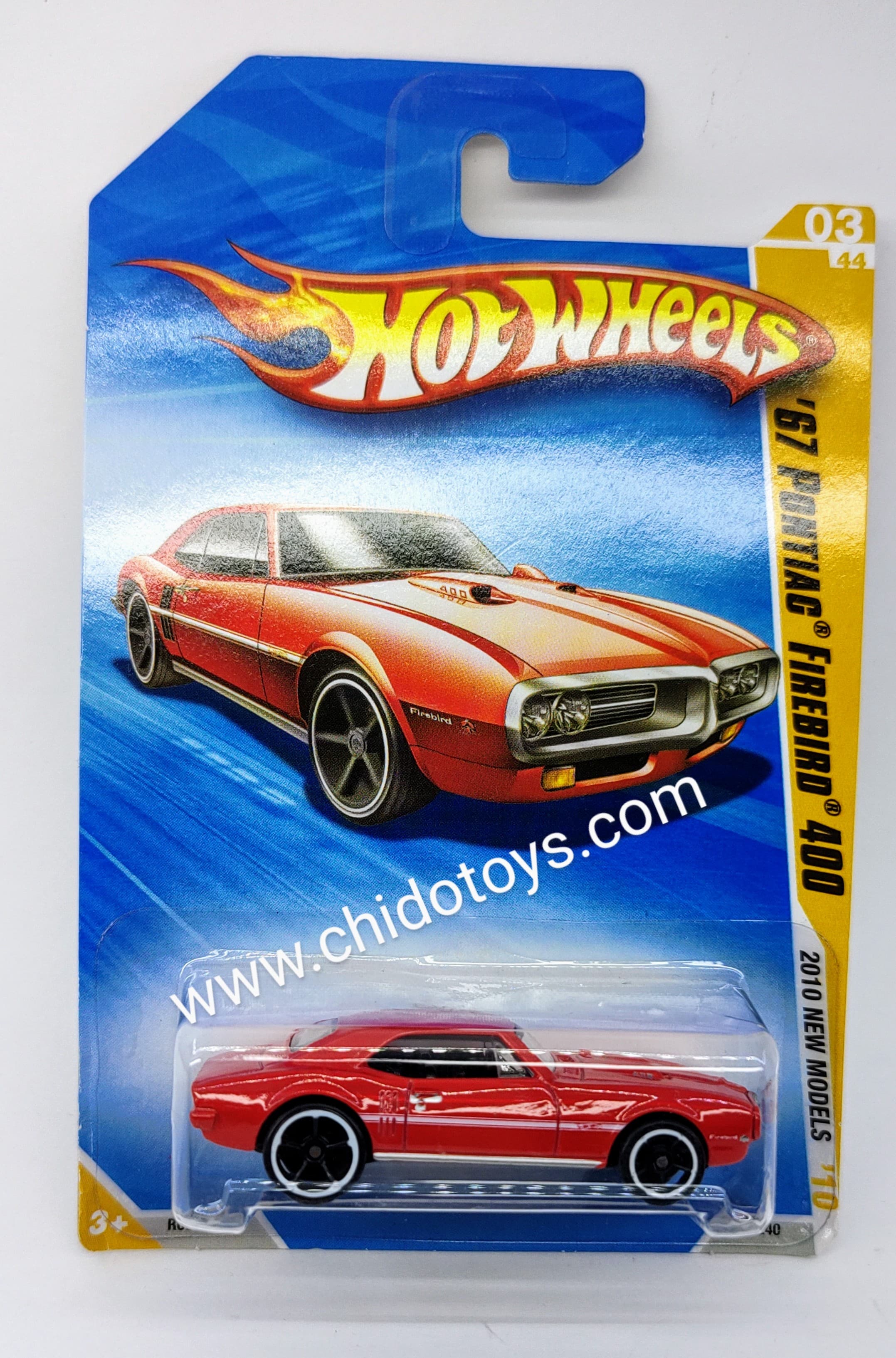 Hot Wheels Básico, Primera Edición del año 2010 (03/44) Pontiac Firebird 400 - Chido Toys