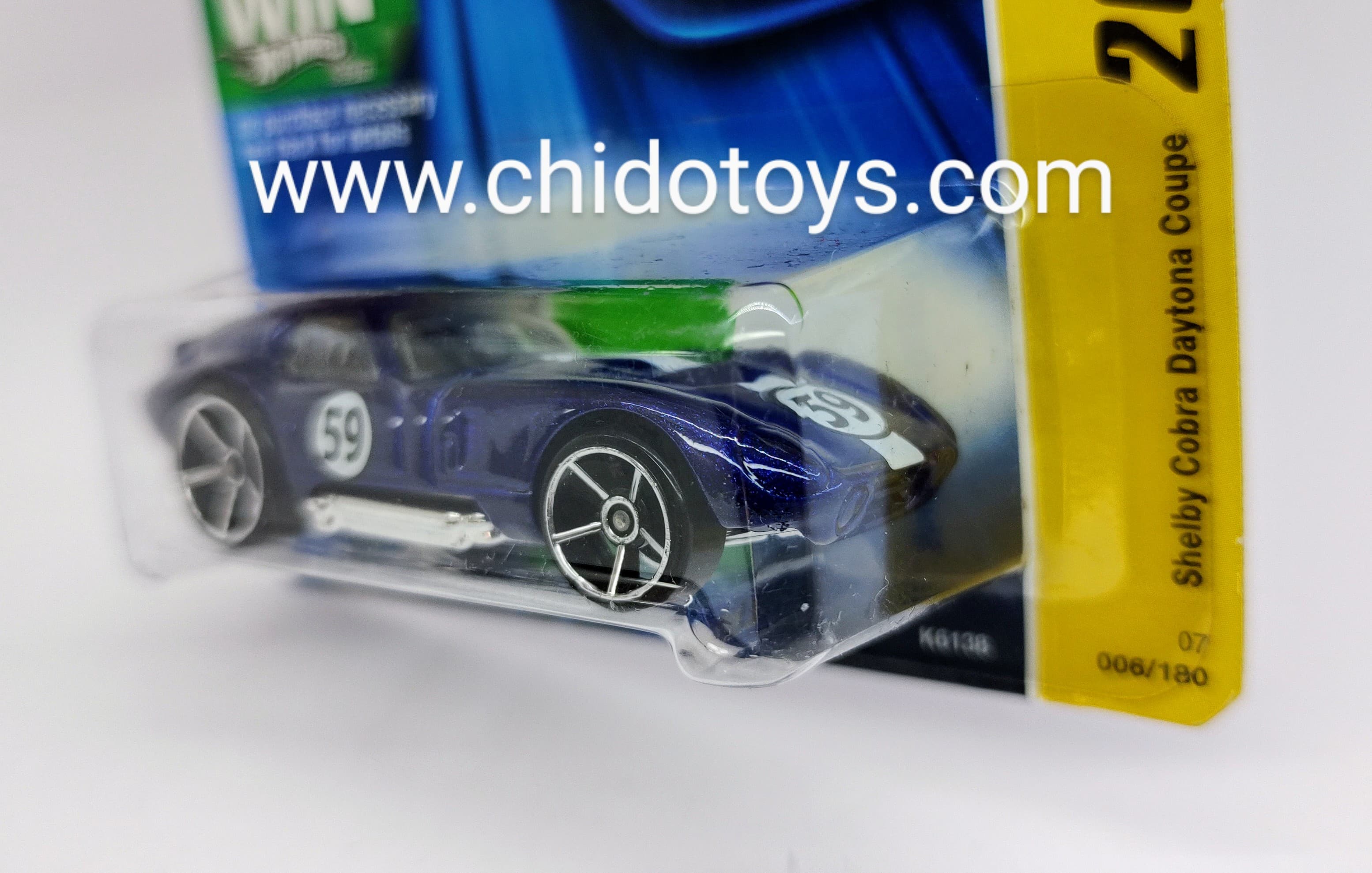 Hot Wheels Básico Primera Edición, Modelo Shelby Cobra Daytona Coupé 06/36 - Chido Toys