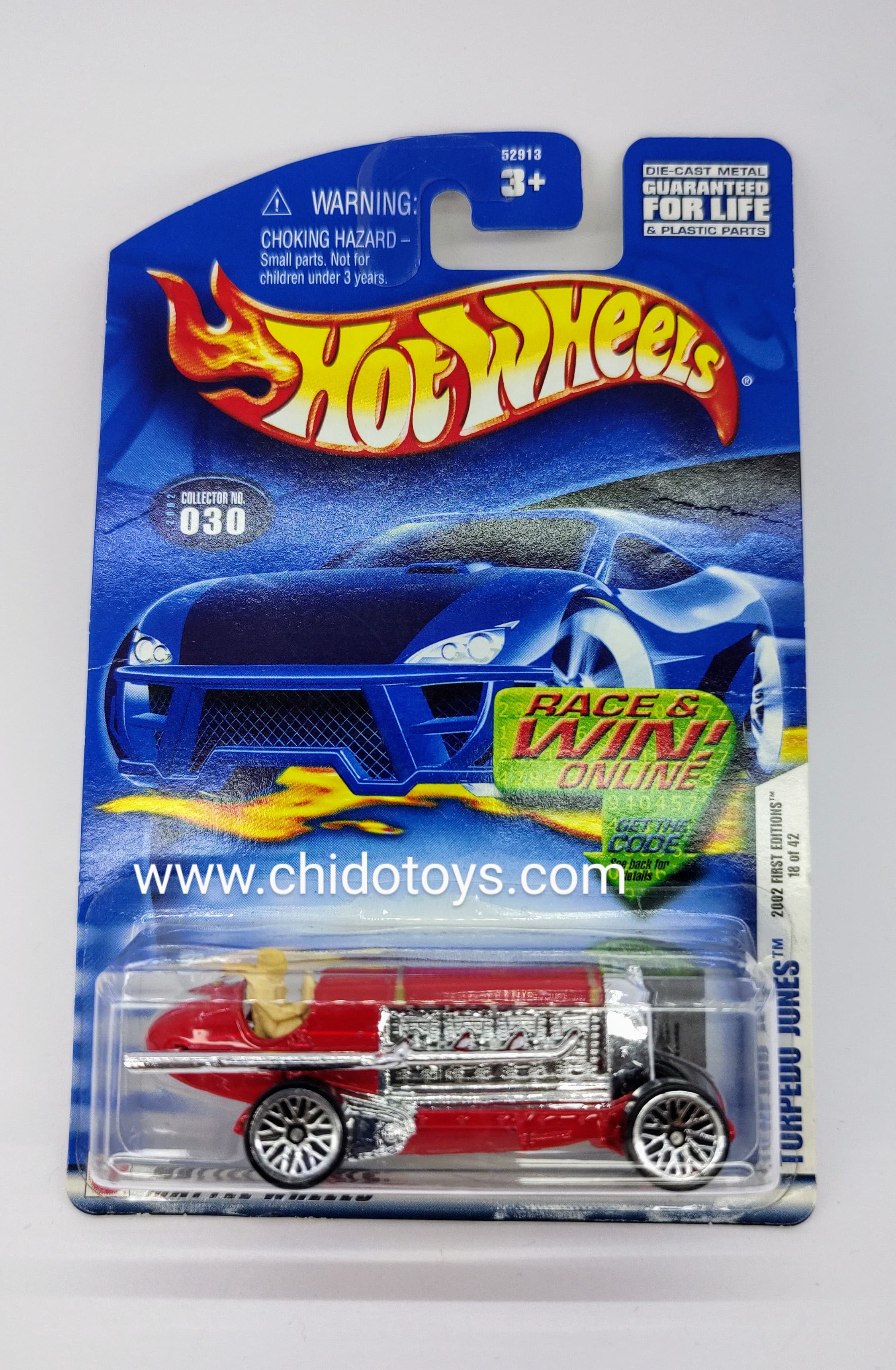 Hot Wheels Básico Primera Edición , Modelo Torpedo Jones 030 - Chido Toys