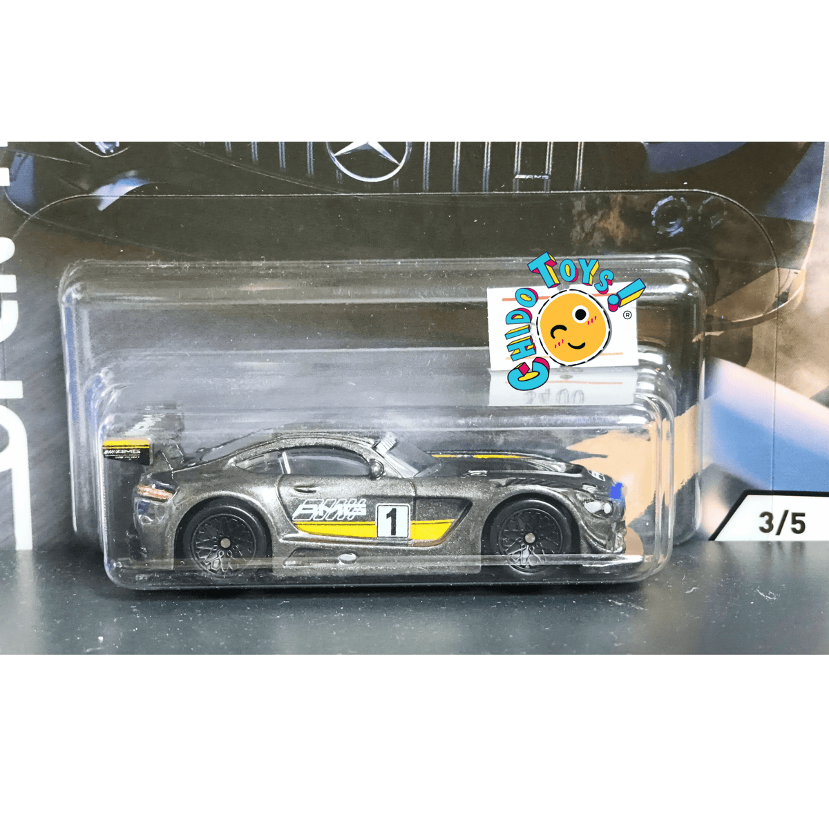 Hot Wheels Car Culture Mercedes-AMG GT3 Open Track 1:64 Metal/metal con Real Riders - Chido Toys