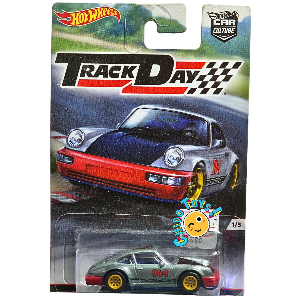 Hot Wheels Car Culture Porsche 964 Track Day 1:64 Metal/metal con Real Riders - Chido Toys