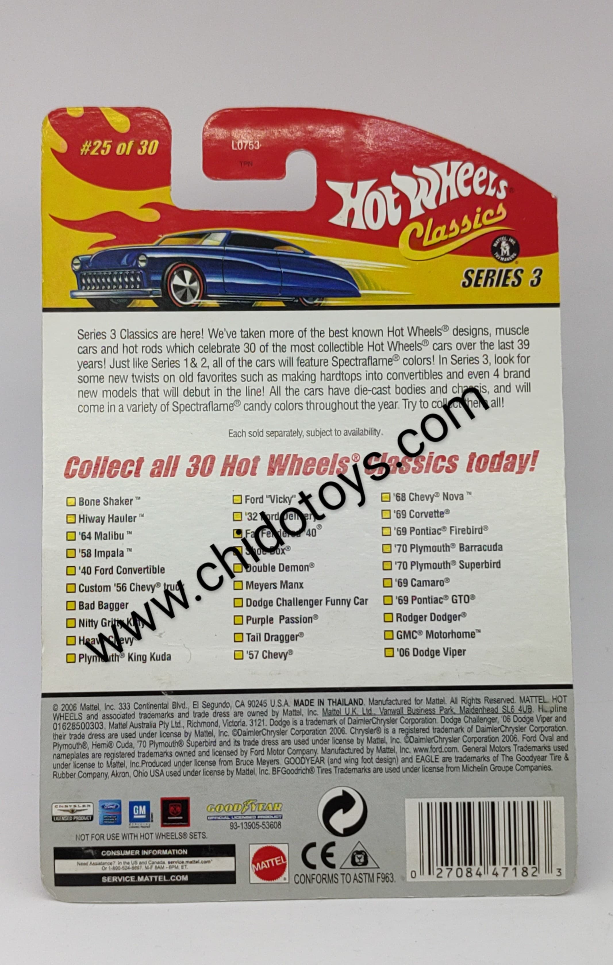 Hot Wheels Clasics Series 3, Plymounth Superbird 70' - Chido Toys