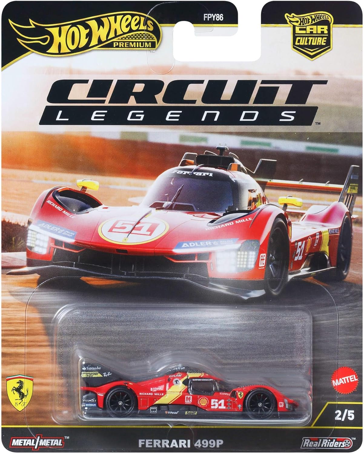 Hot Wheels Ferrari 499P 51 1:64 Circuit Legends metal/metal - Chido Toys
