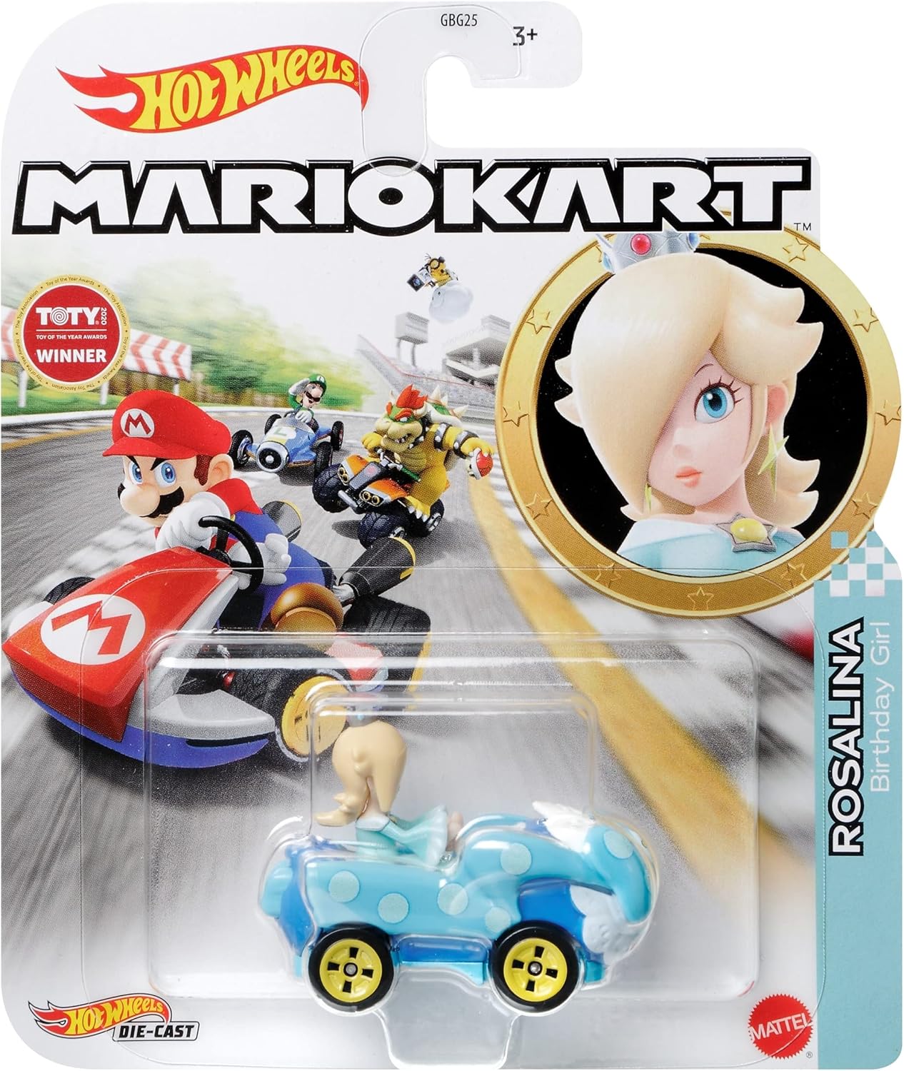 Hot Wheels Mario Kart Rosalina Birthday Girl Azul - Chido Toys