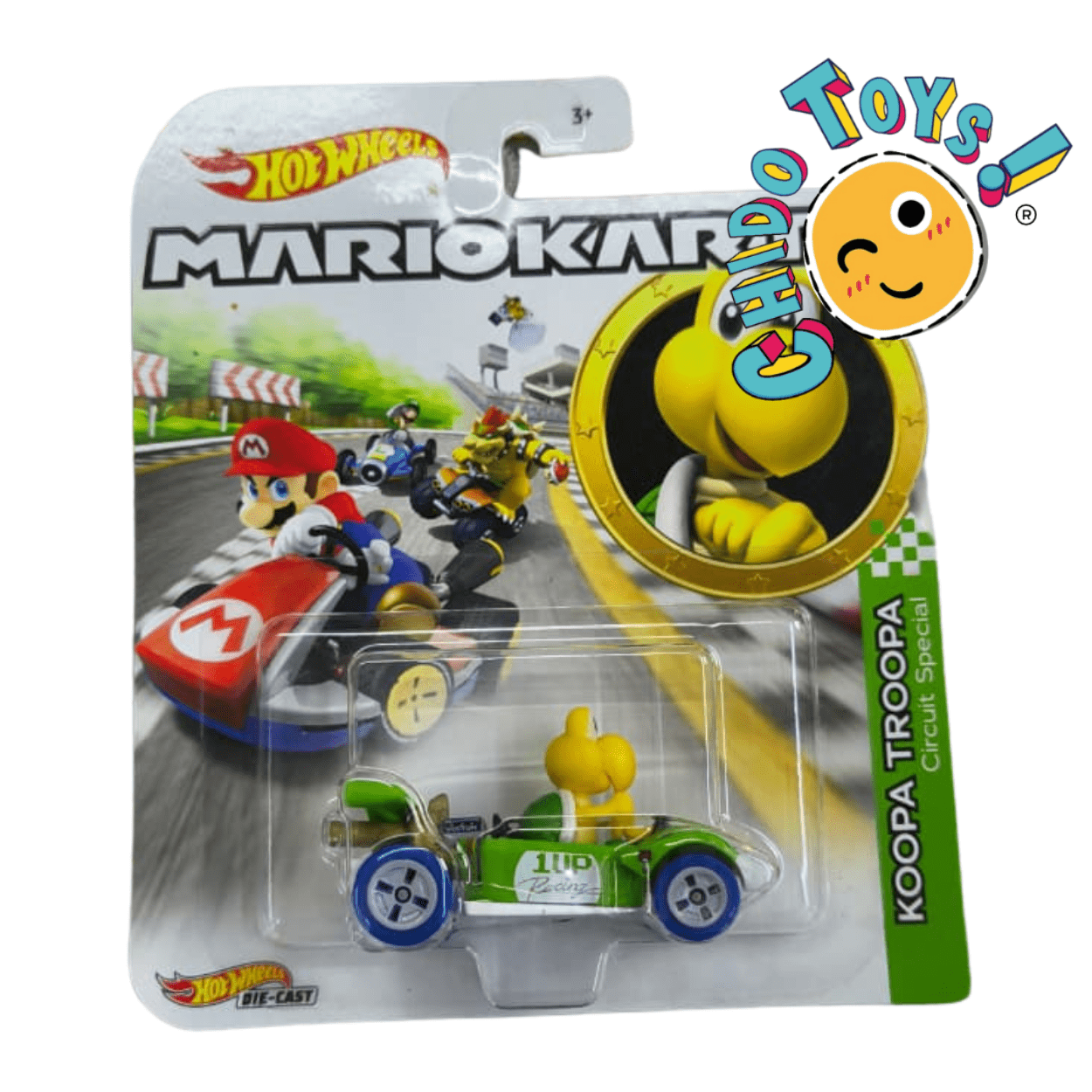 Hot Wheels Mario Kart Standard Kart – Colección Personajes (Mario, Luigi, Yoshi, Peach, Donkey Kong, Wario, Koopa Troopa) - Chido Toys