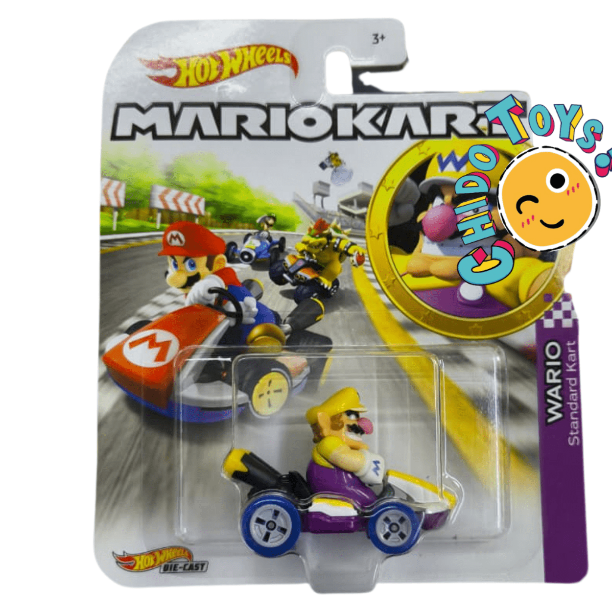 Hot Wheels Mario Kart Standard Kart – Colección Personajes (Mario, Luigi, Yoshi, Peach, Donkey Kong, Wario, Koopa Troopa) - Chido Toys