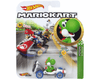 Hot Wheels Mario Kart Yoshi B Dasher 1:64 blanco verde - Chido Toys
