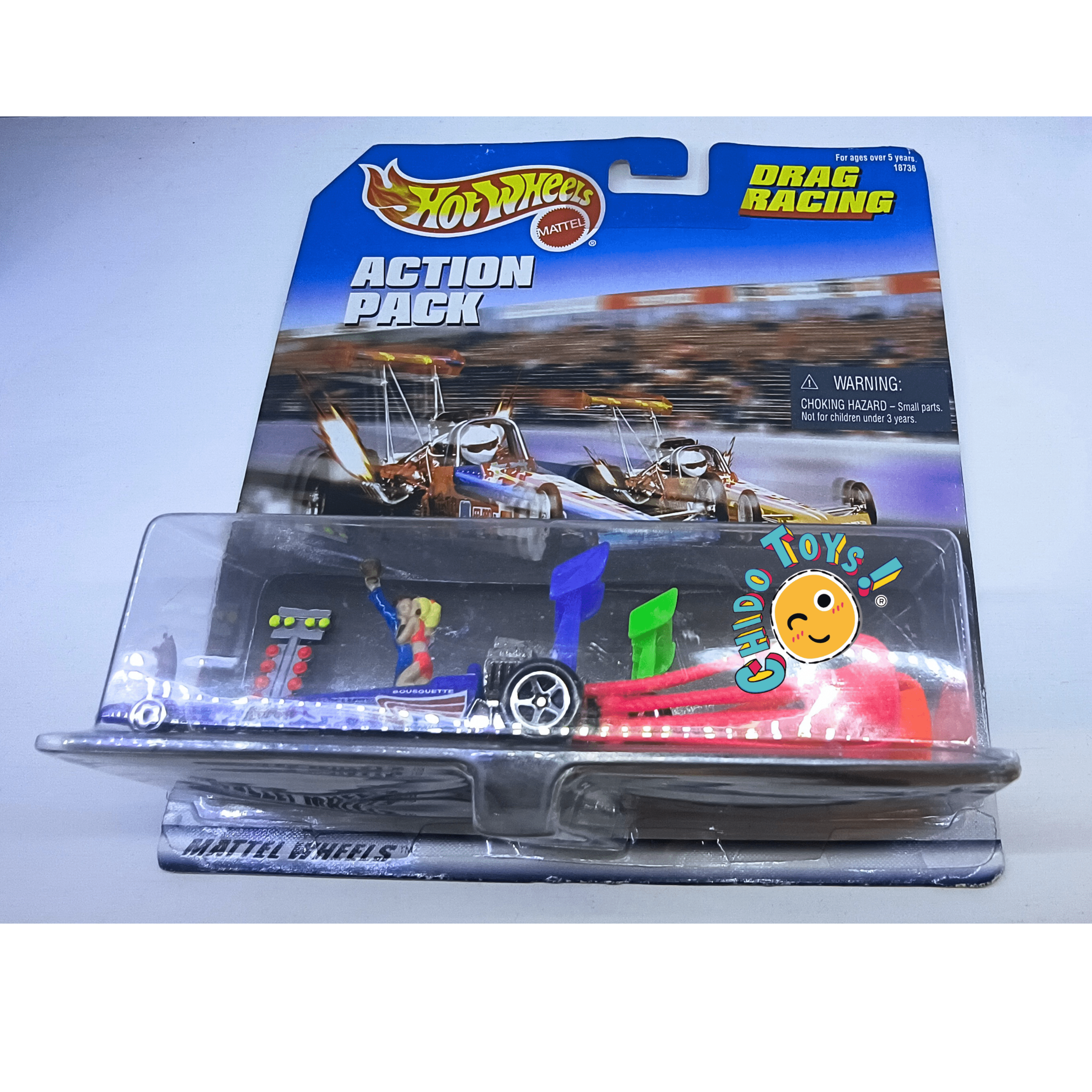 Hot Wheels Micro Action Pack Drag Racing 1997, sellado - Chido Toys