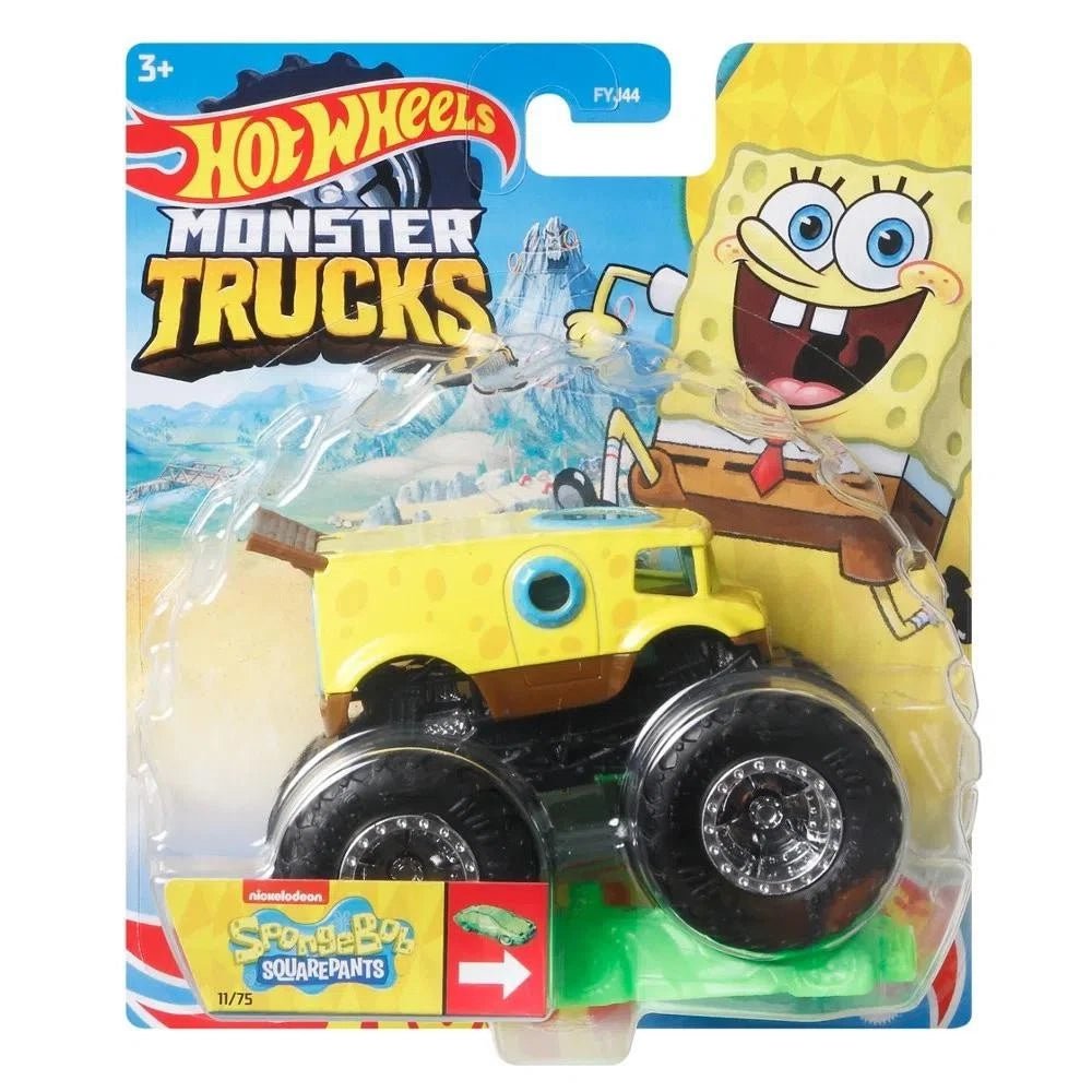 Hot Wheels Monster Trucks Bob Esponja 1:64 Nickelodeon - Chido Toys