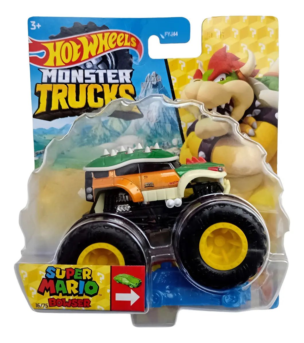Hot Wheels Monster Trucks Bowser Super Mario 1:64 - Chido Toys