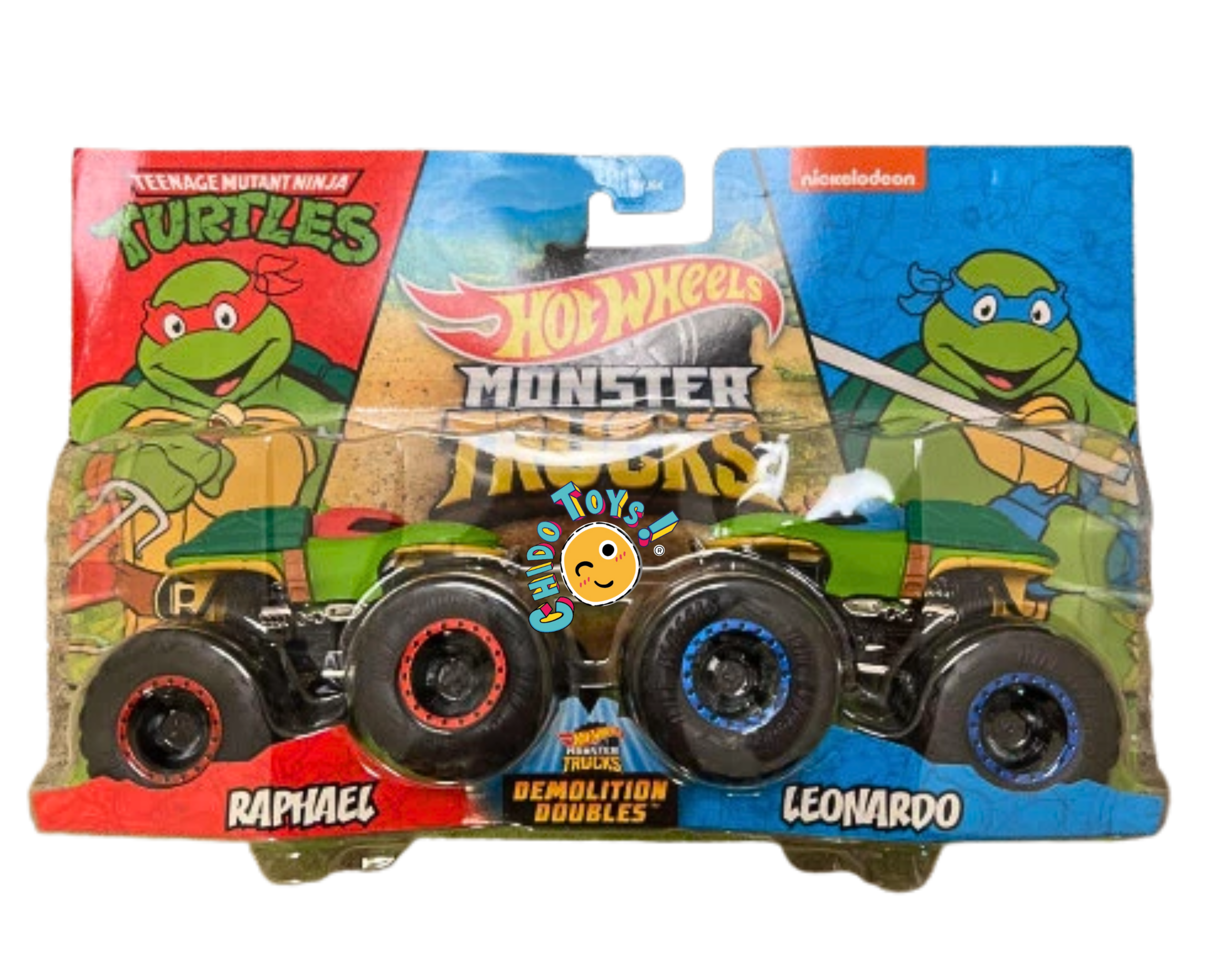 Hot Wheels Monster Trucks TMNT Raphael vs Leonardo 1:64 - Chido Toys