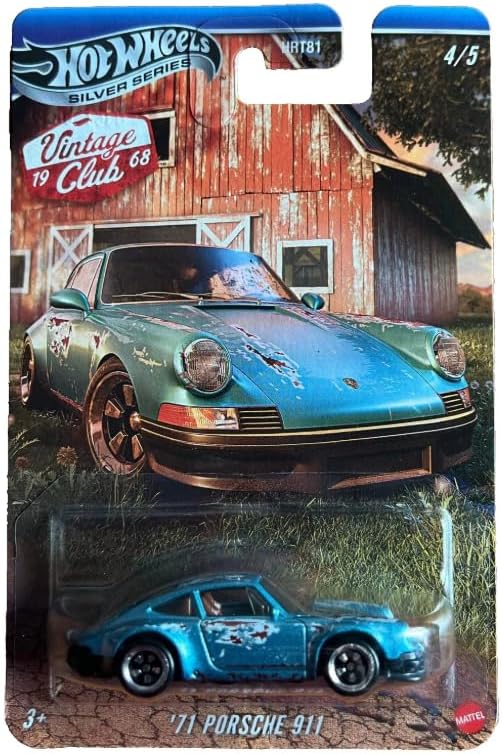 Hot Wheels Porsche 911 1971 Vintage Club 68 Patina Azul 1:64 - Chido Toys