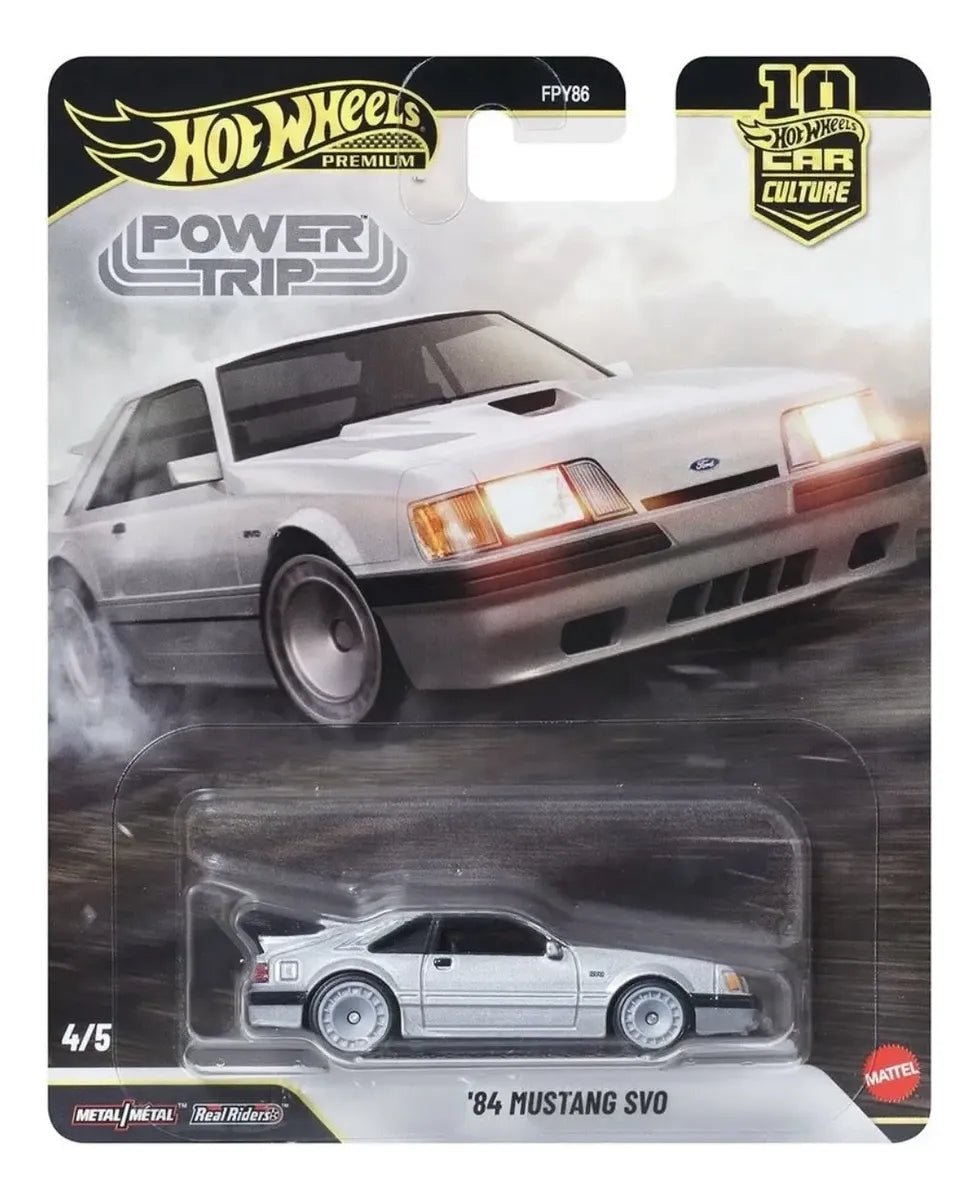 Hot Wheels Premium '84 Mustang SVO Power Trip 1:64 Plata - Chido Toys