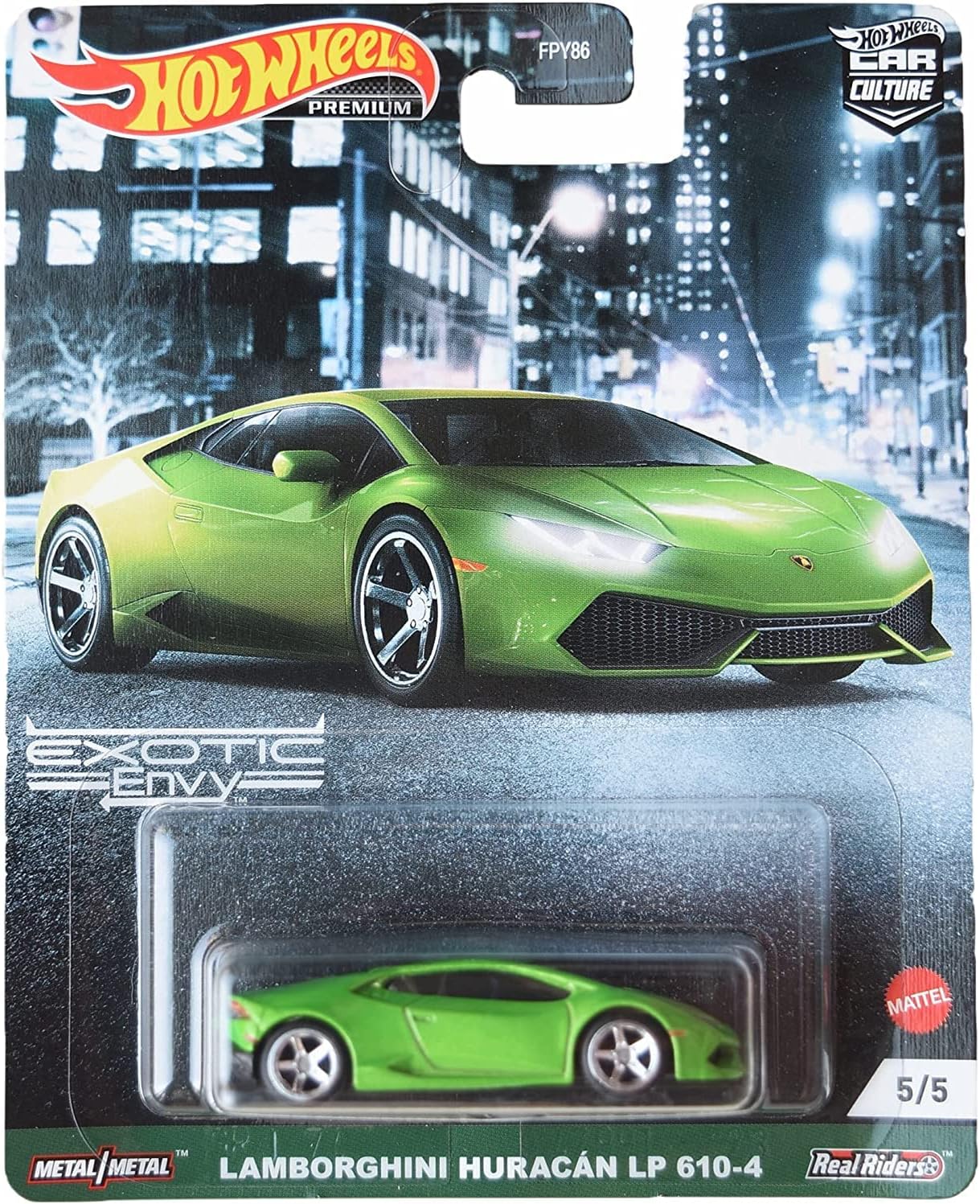 Hot Wheels Premium Exotic Envy Lamborghini Huracán LP 610 - 4 Verde – Car Culture - Chido Toys