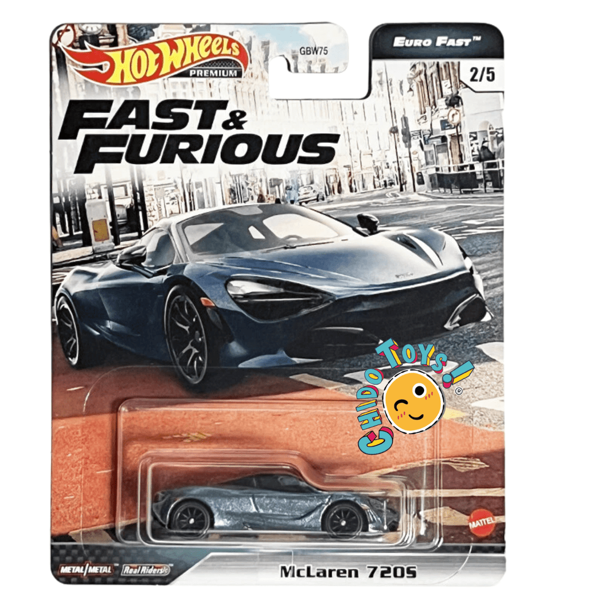 Hot Wheels McLaren 720S Fast & Furious Euro – CUSTOM, CORPO DONATORE Senza Ruote (grigio, 1:64)