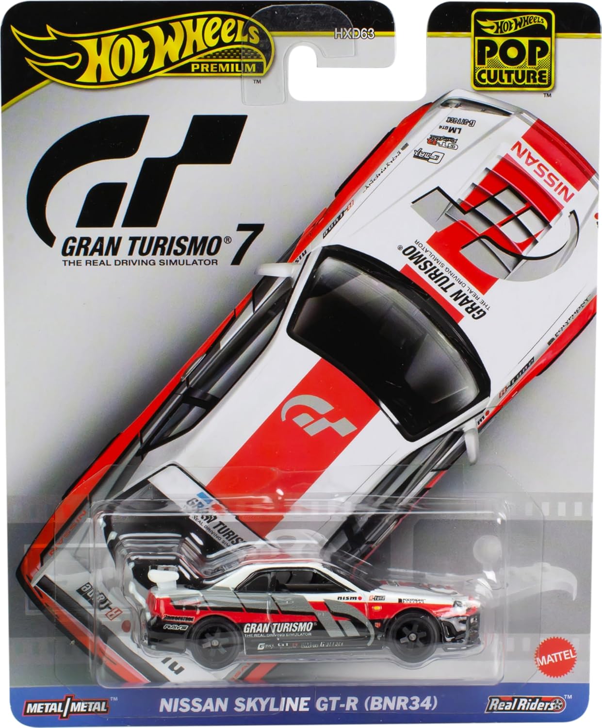 Hot Wheels Premium Nissan Skyline GT-R BNR34 Gran Turismo 7 1:64 - Chido Toys