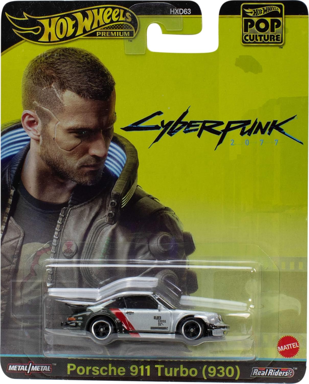 Hot Wheels Premium Porsche 911 Turbo (930) – Cyberpunk 2077 Pop Culture | Escala 1:64 Metal/Metal - Chido Toys