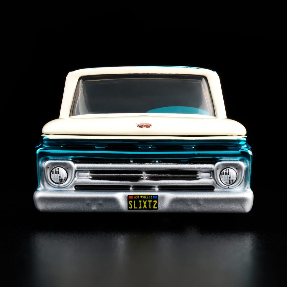 Hot Wheels RLC 1962 Ford F100 1:64 Spectraflame Aqua con cofre abatible - Chido Toys