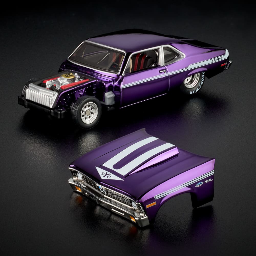 Hot Wheels RLC 1972 Chevy Nova SS Yenko 1:64 Morado Spectraflame - Chido Toys