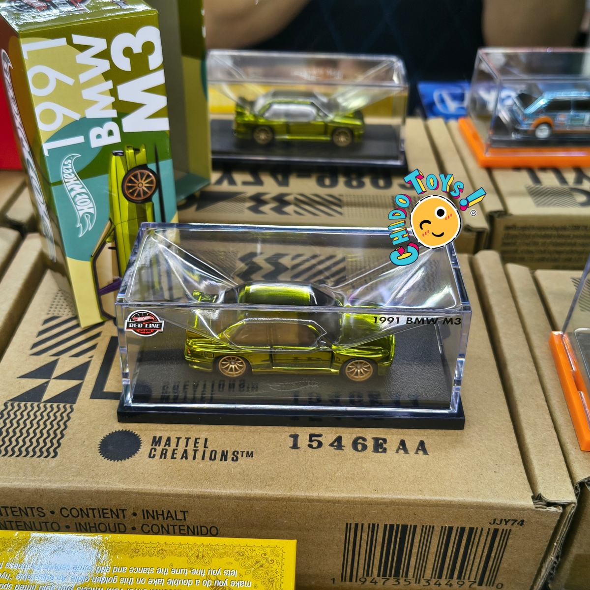 Hot Wheels RLC 1991 BMW M3 E30 1:64 Spectraflame Olive con capelo - Chido Toys