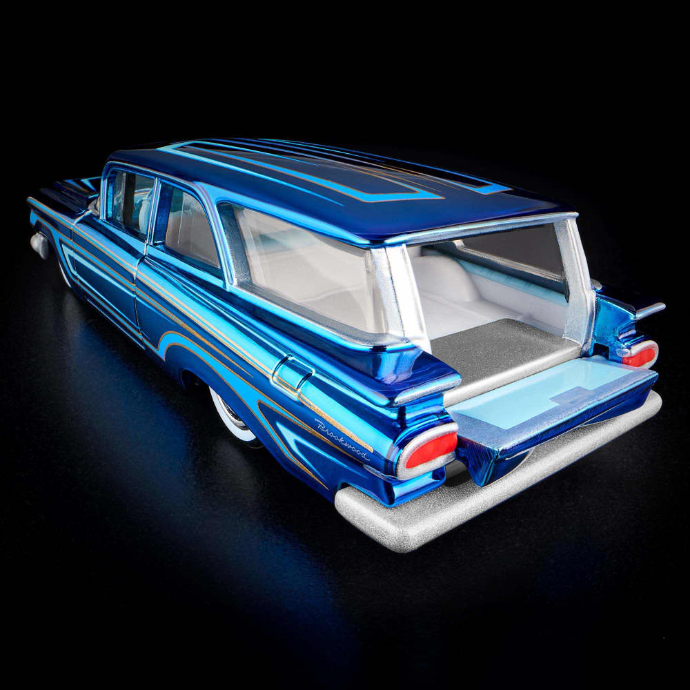 Hot Wheels RLC Chevrolet Brookwood 1959 1:64 Azul Spectraflame - Chido Toys
