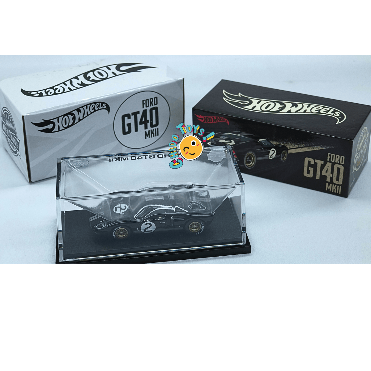 Hot Wheels RLC Ford GT40 MKII 1:64 Negro con Rines Dorados - Chido Toys