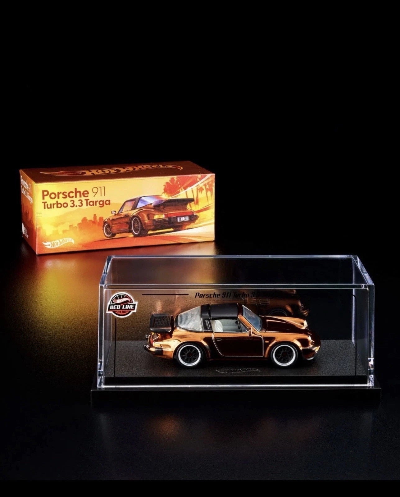 Hot Wheels RLC Porsche 911 Targa Turbo 1:64 Bronce - Chido Toys