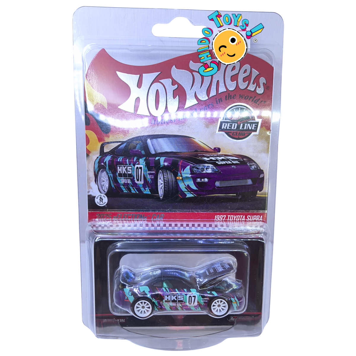 Hot Wheels RLC sELECTIONs 1997 Toyota Supra 1:64 Spectraflame Dark Purple HKS - Chido Toys