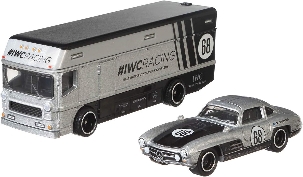 Hot Wheels Team Transport 21 Mercedes-Benz 300 SL & Euro Hauler 1:64 IWC Racing - Chido Toys
