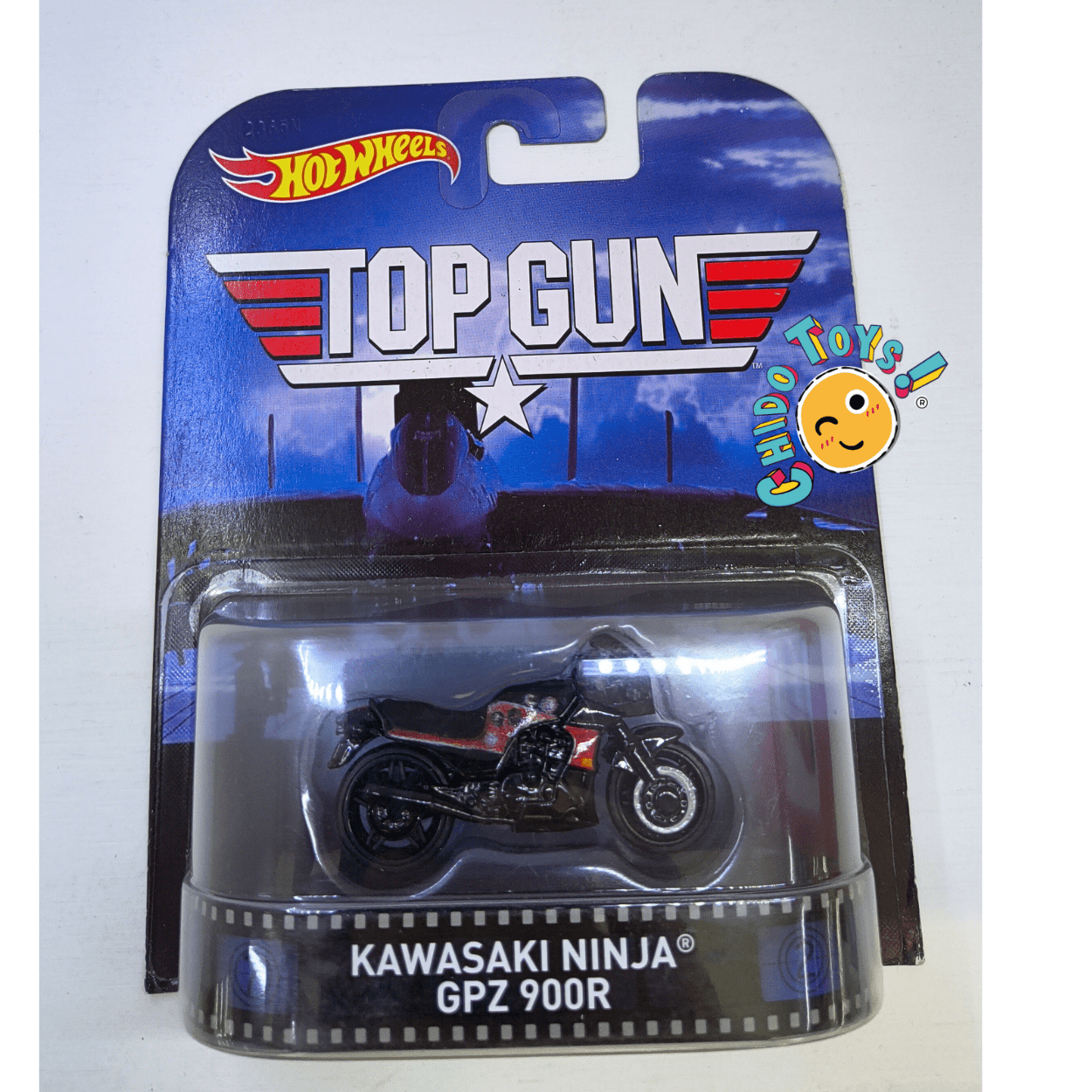 Hot Wheels Top Gun Kawasaki Ninja GPZ 900R 1:64 (EDICIÓN 2015) - Chido Toys